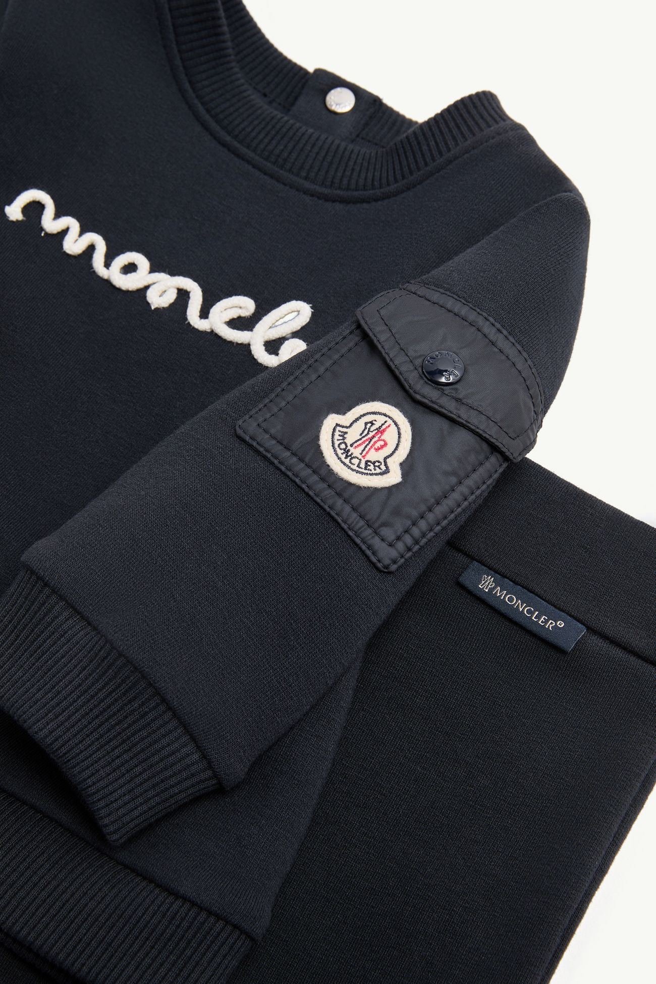 標誌彈性棉質套裝 中性 深藍色 Moncler 3