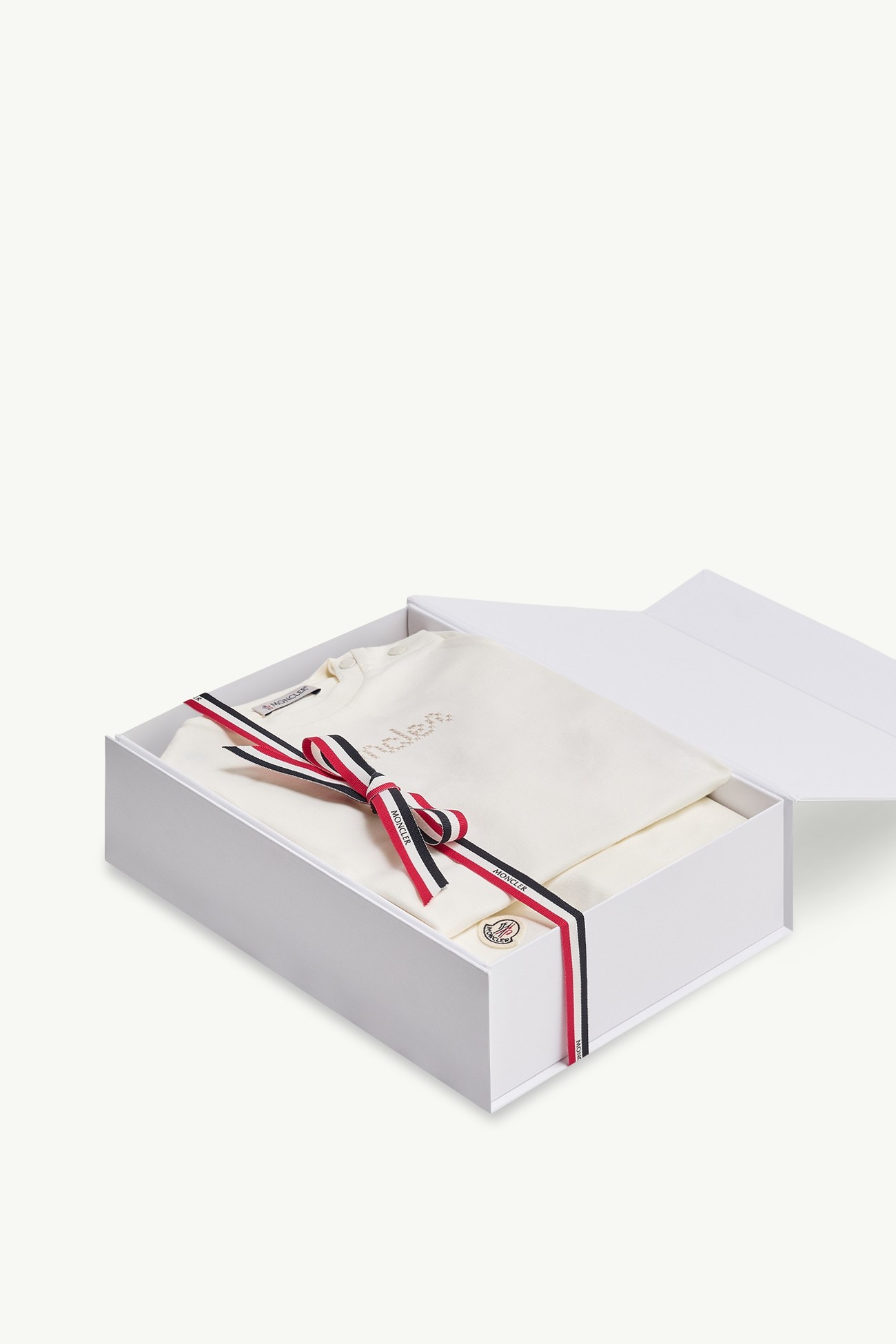 婴儿弹性棉质套装 中性 象牙白 Moncler 1