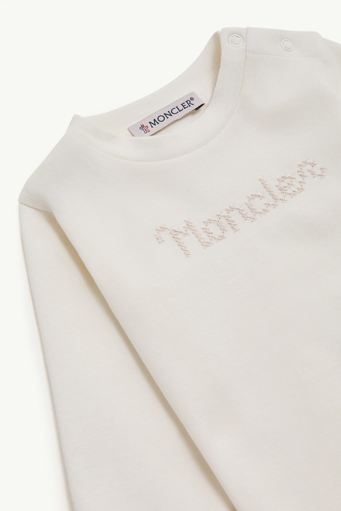 Stretch Cotton Jersey Set Gender Neutral White Ivory Moncler 2