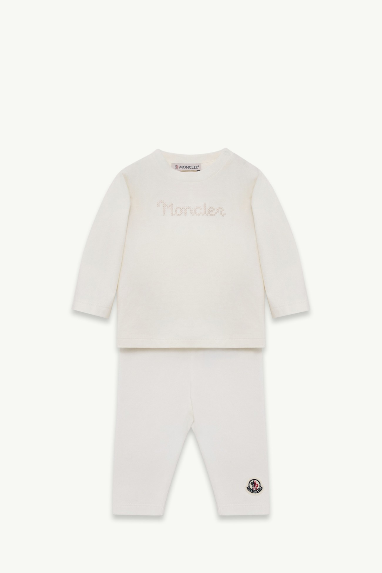 彈性棉質針織套裝 中性 象牙白色 Moncler 0