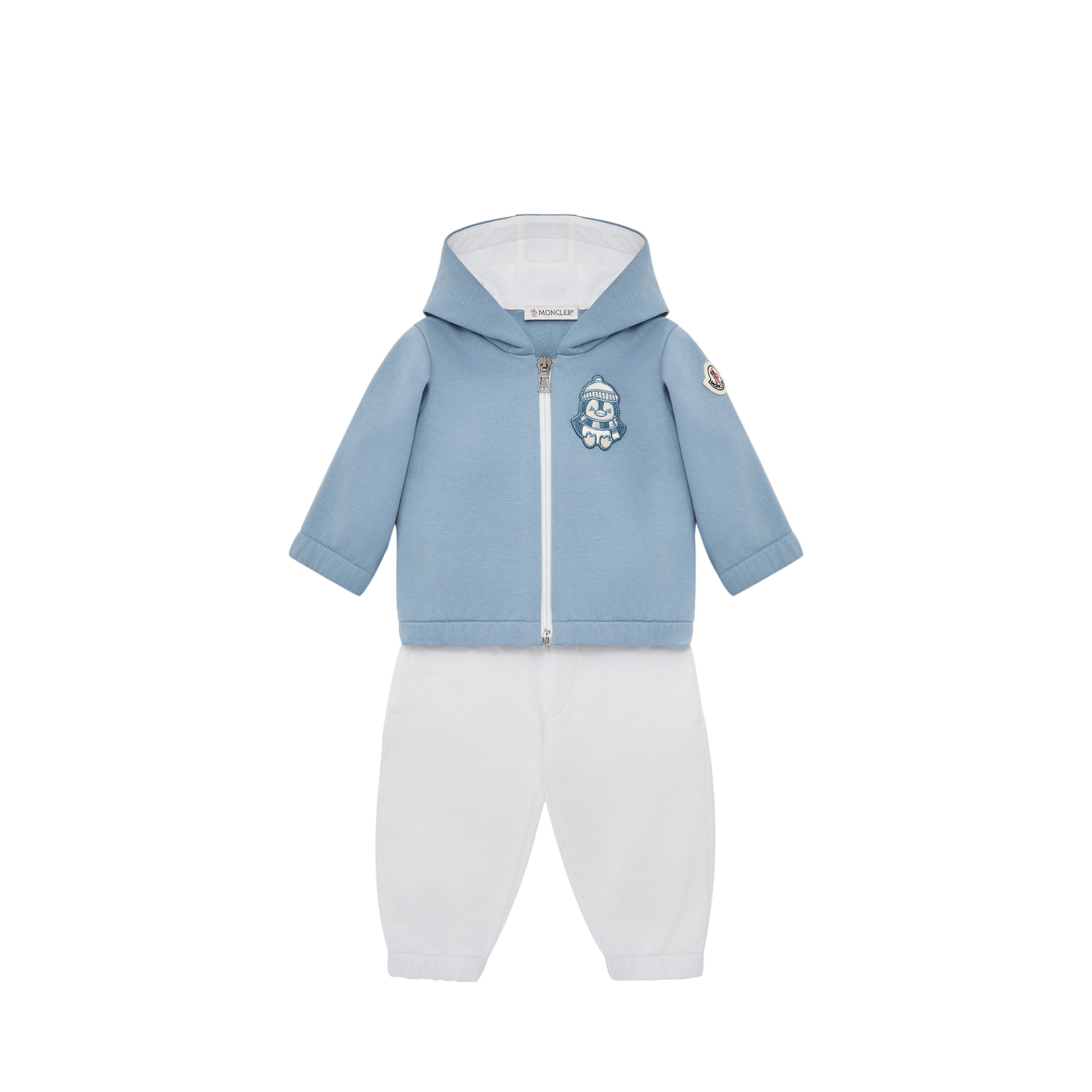 Moncler  Stretch Cotton Blend Fleece Set for Boys in Blue, Size: 3Y