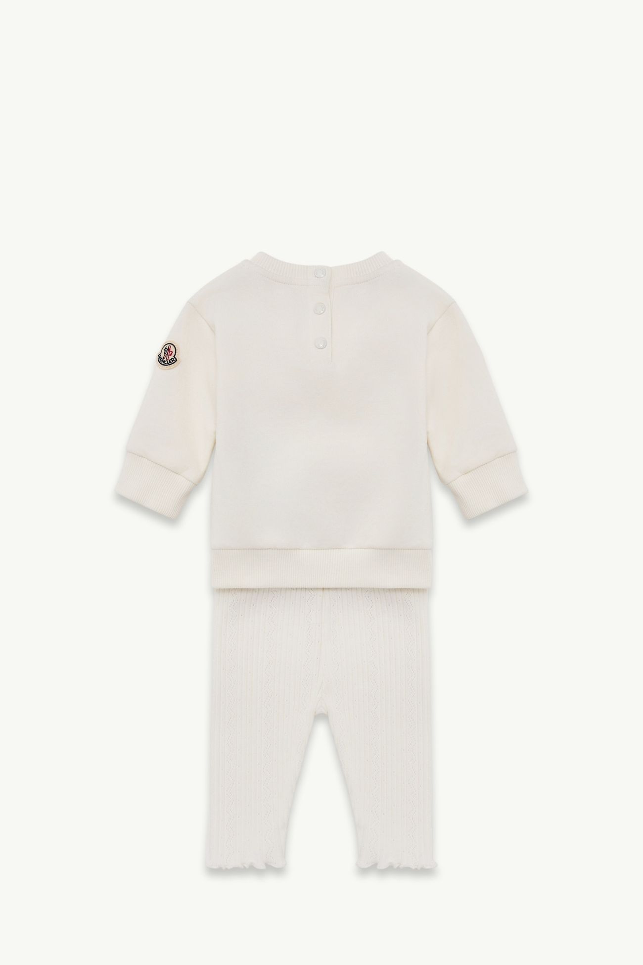 女婴刺绣标识弹性棉质套装 女童 白色 Moncler 2