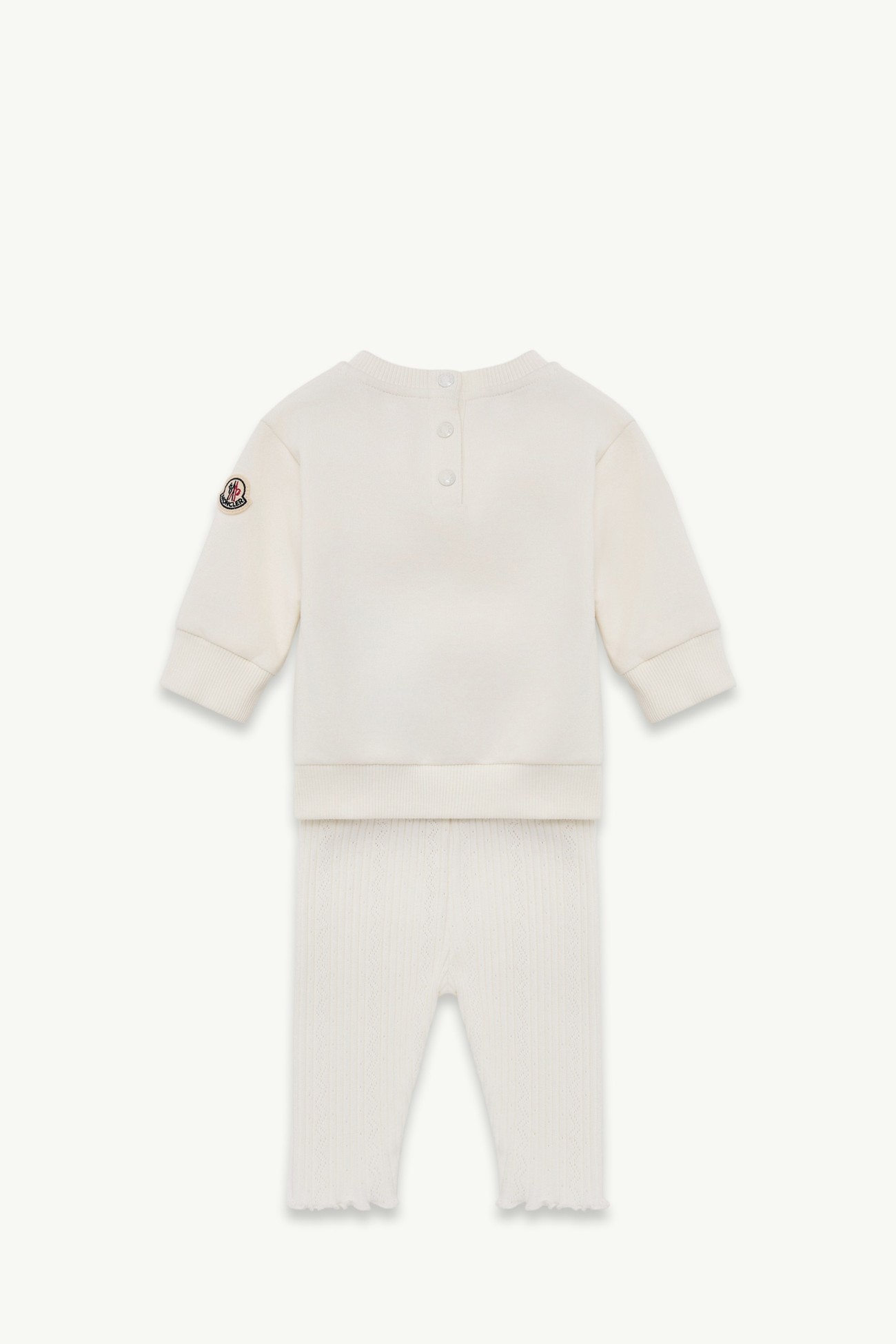女婴刺绣标识弹性棉质套装 女童 白色 Moncler 2