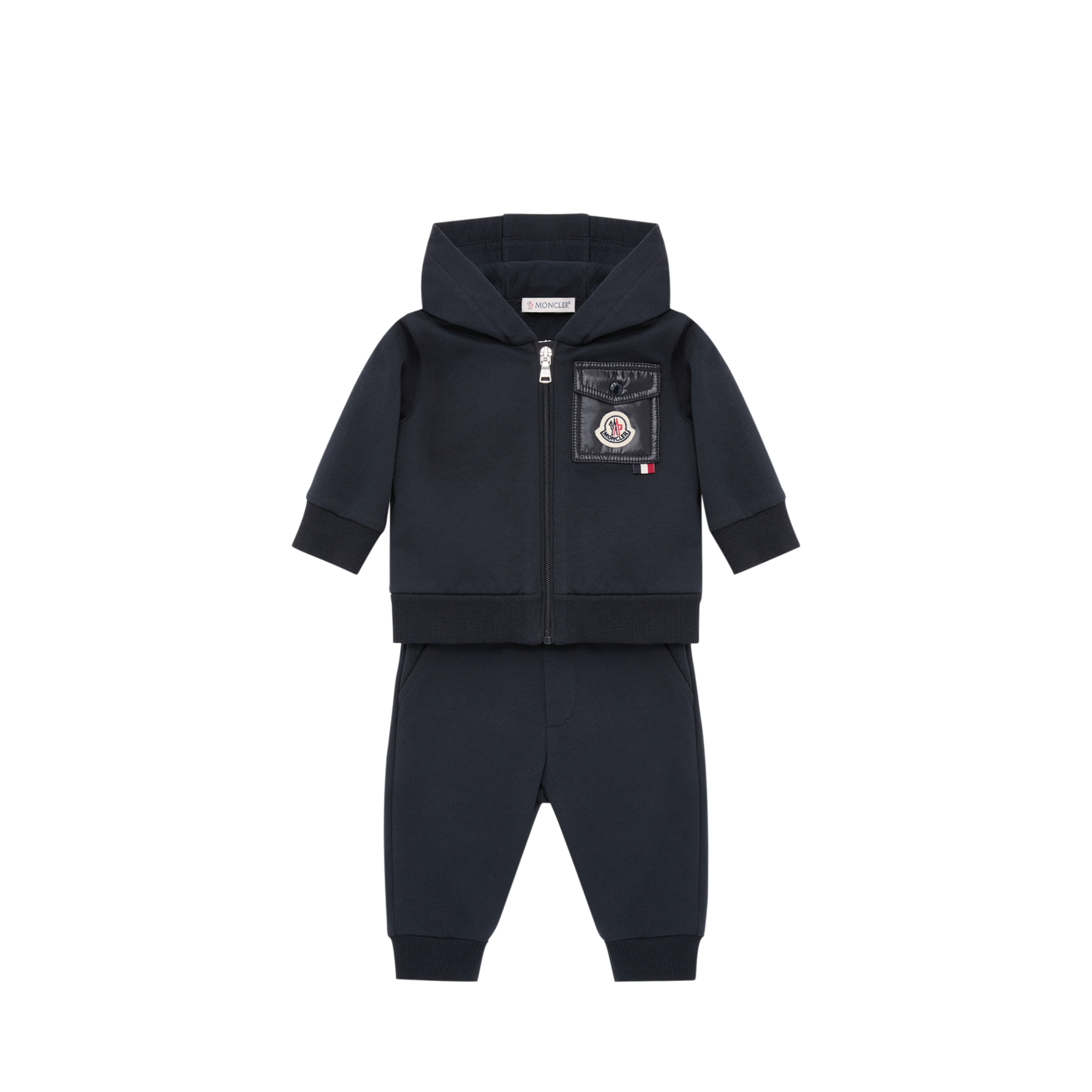Moncler Baby Pocket Detail Tracksuit Set Navy, Kids Size 18/24M, Circle Fashion - Image 5