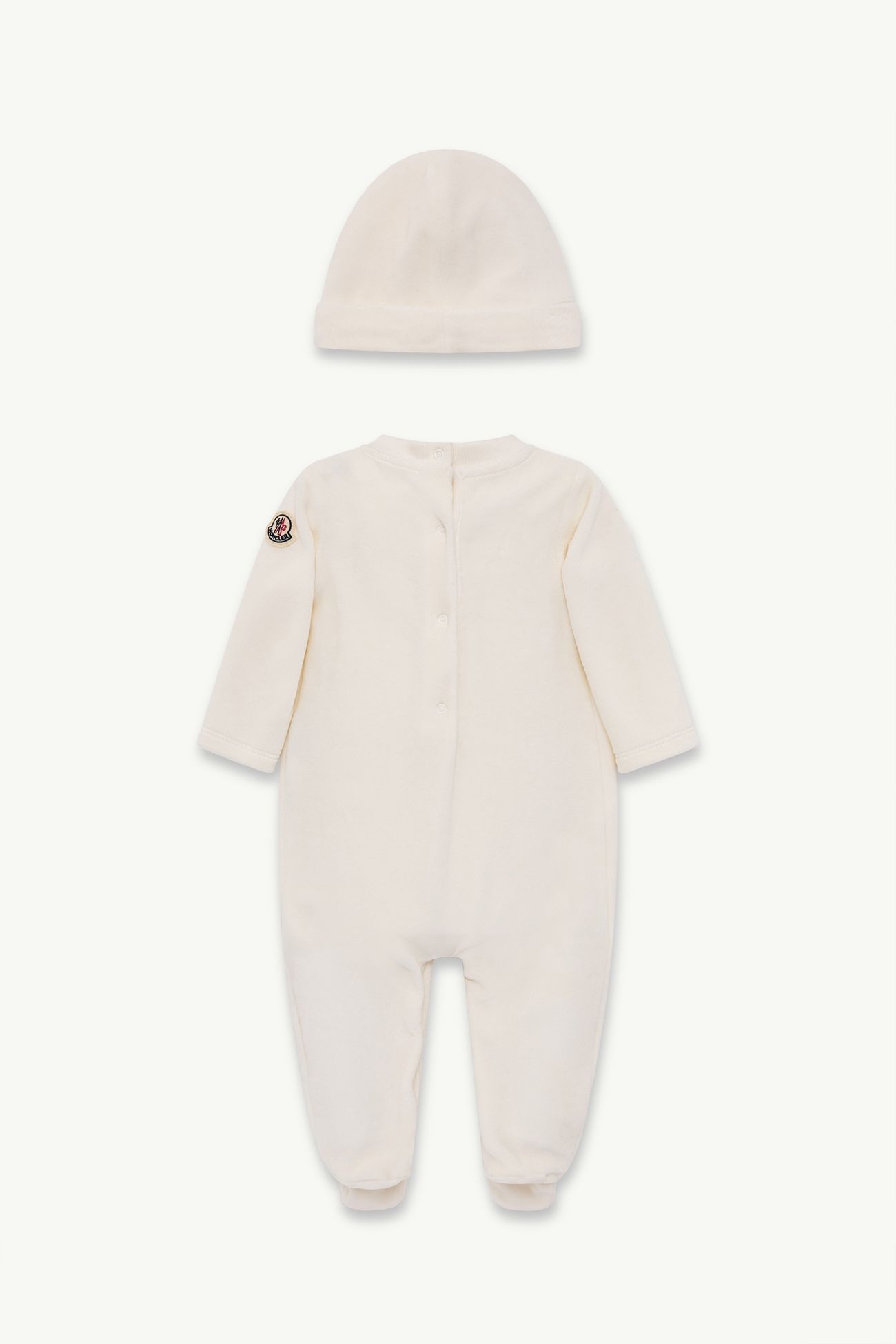 带礼盒的婴儿刺绣棉质套装 中性 浅米色 Moncler 3