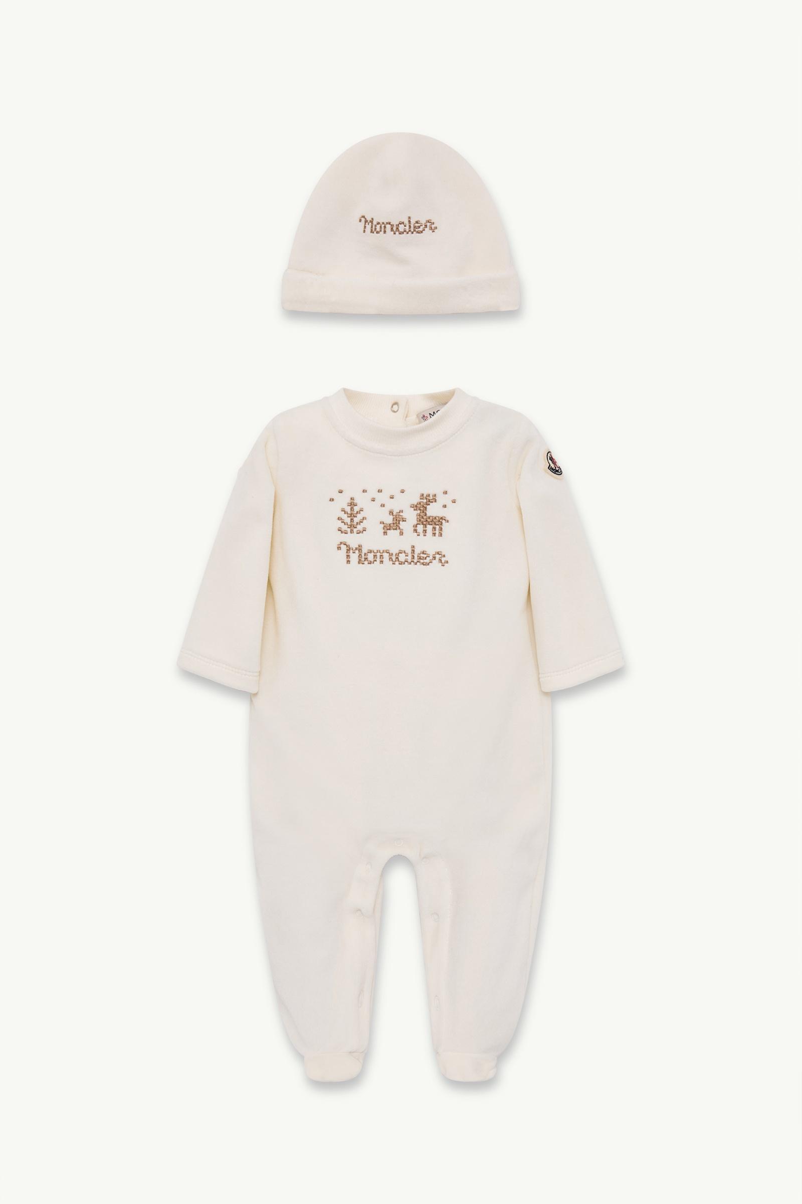 Embroidered Cotton Set Gender Neutral Light Beige Moncler, 1 of 0