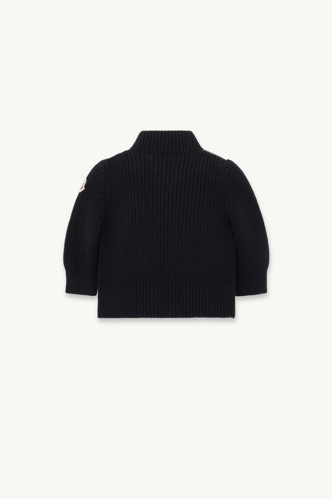 Wattierte Strickjacke aus Wolle mit Reißverschluss Jungen Navyblau Moncler 2