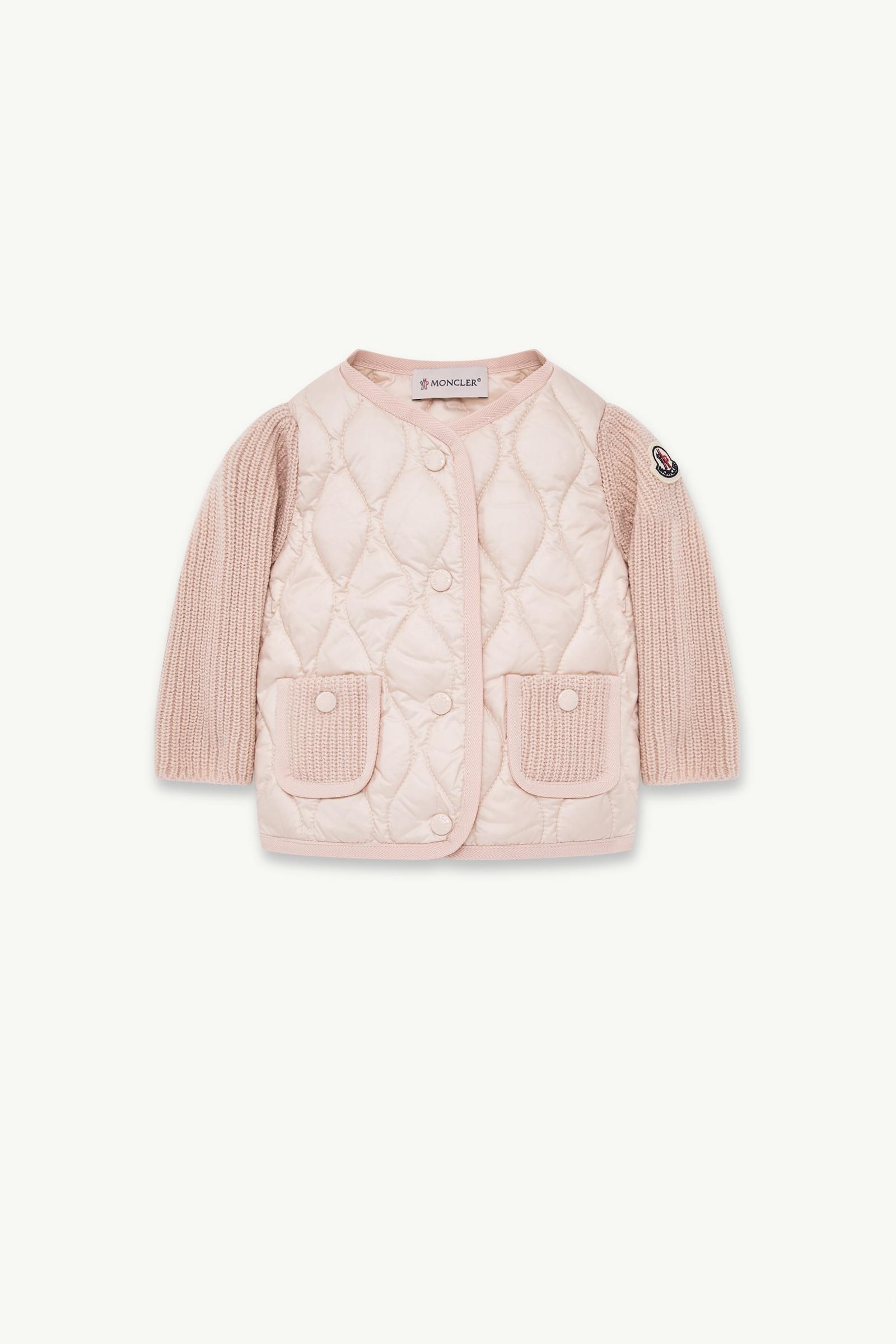 Cardigan en duvet en laine et cachemire Fille Rose Poudre Moncler, 1 of 0