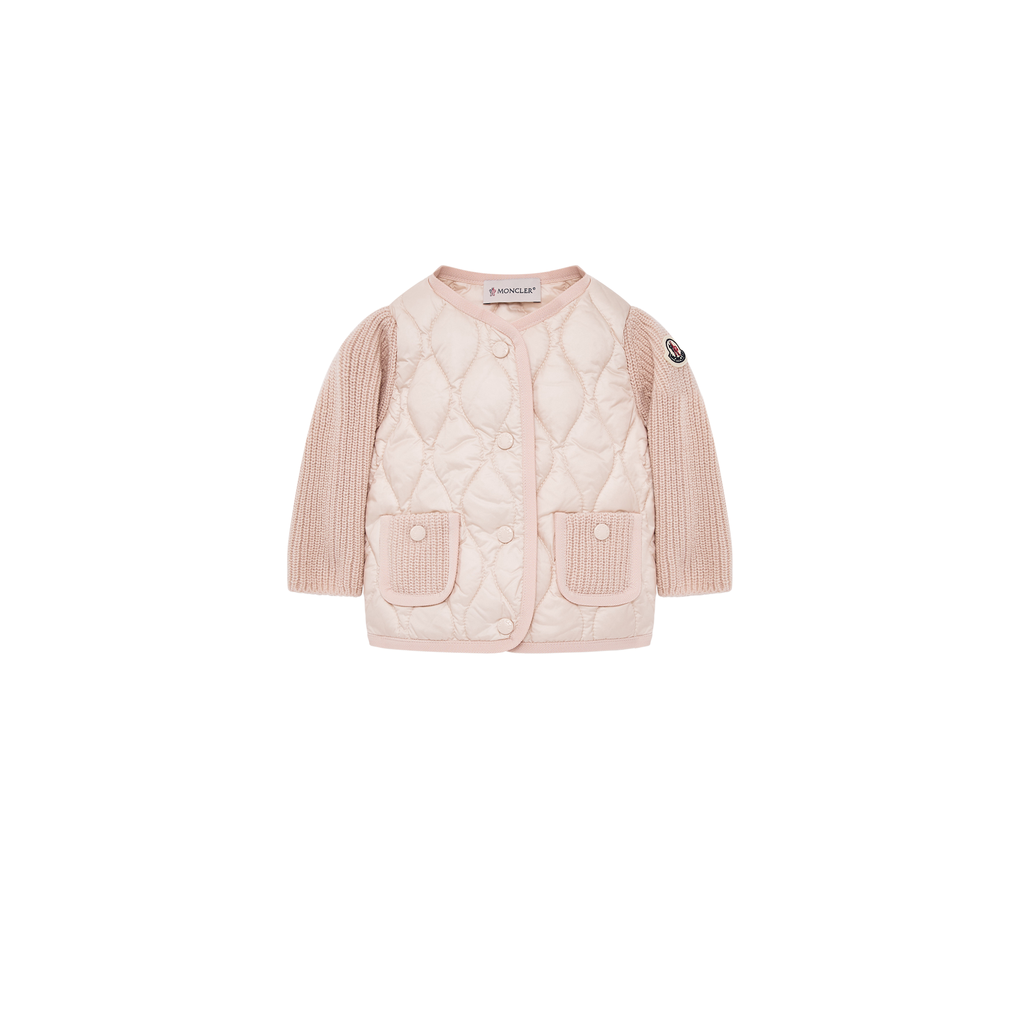 Moncler  Wool & Cashmere Down Cardigan for Girls in Pink, Size: 3Y