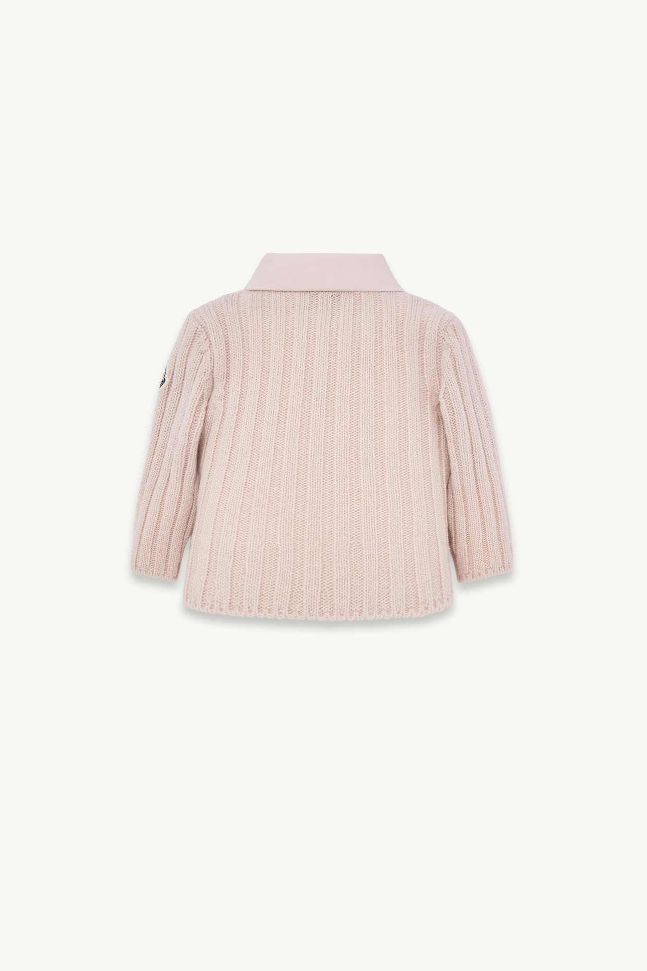 Cárdigan acolchado de lana y cachemira con cremallera Niña Rosado claro Moncler 2