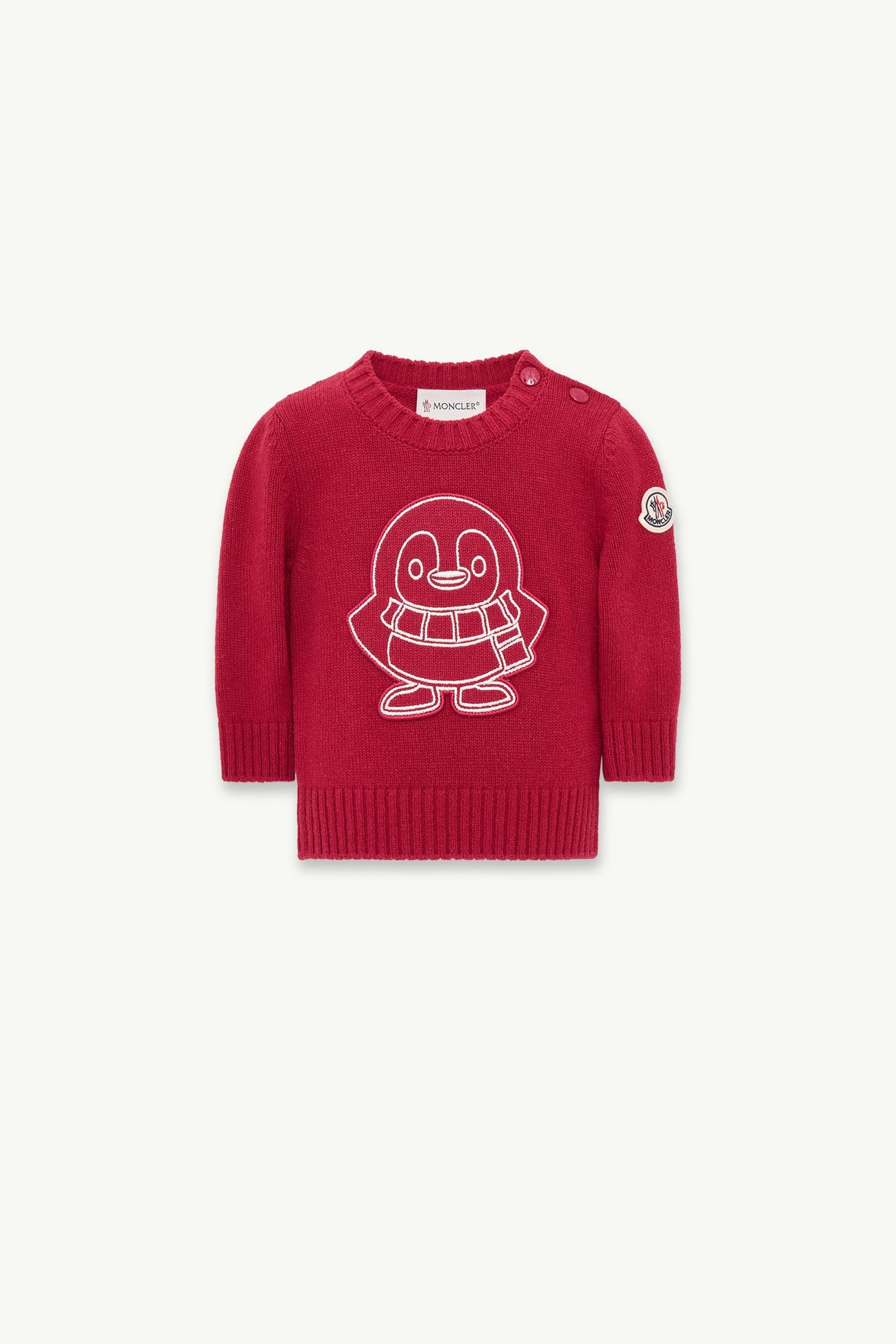 Penguin Wool & Cashmere Blend Sweater Boy Burgundy Moncler 0