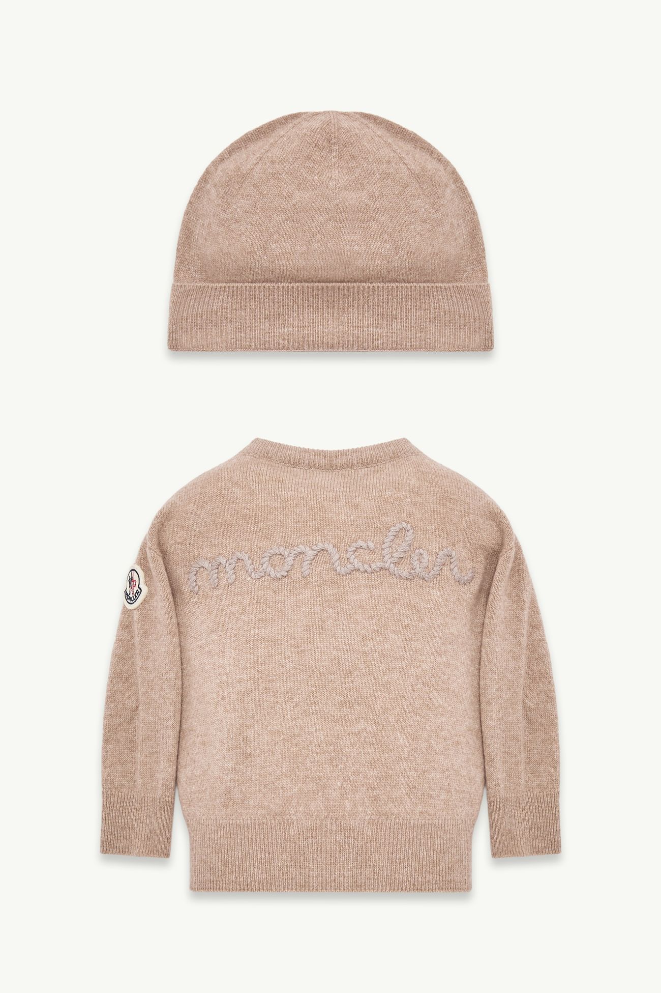 Ensemble en laine à logo brodé Mixte Beige Moncler 2