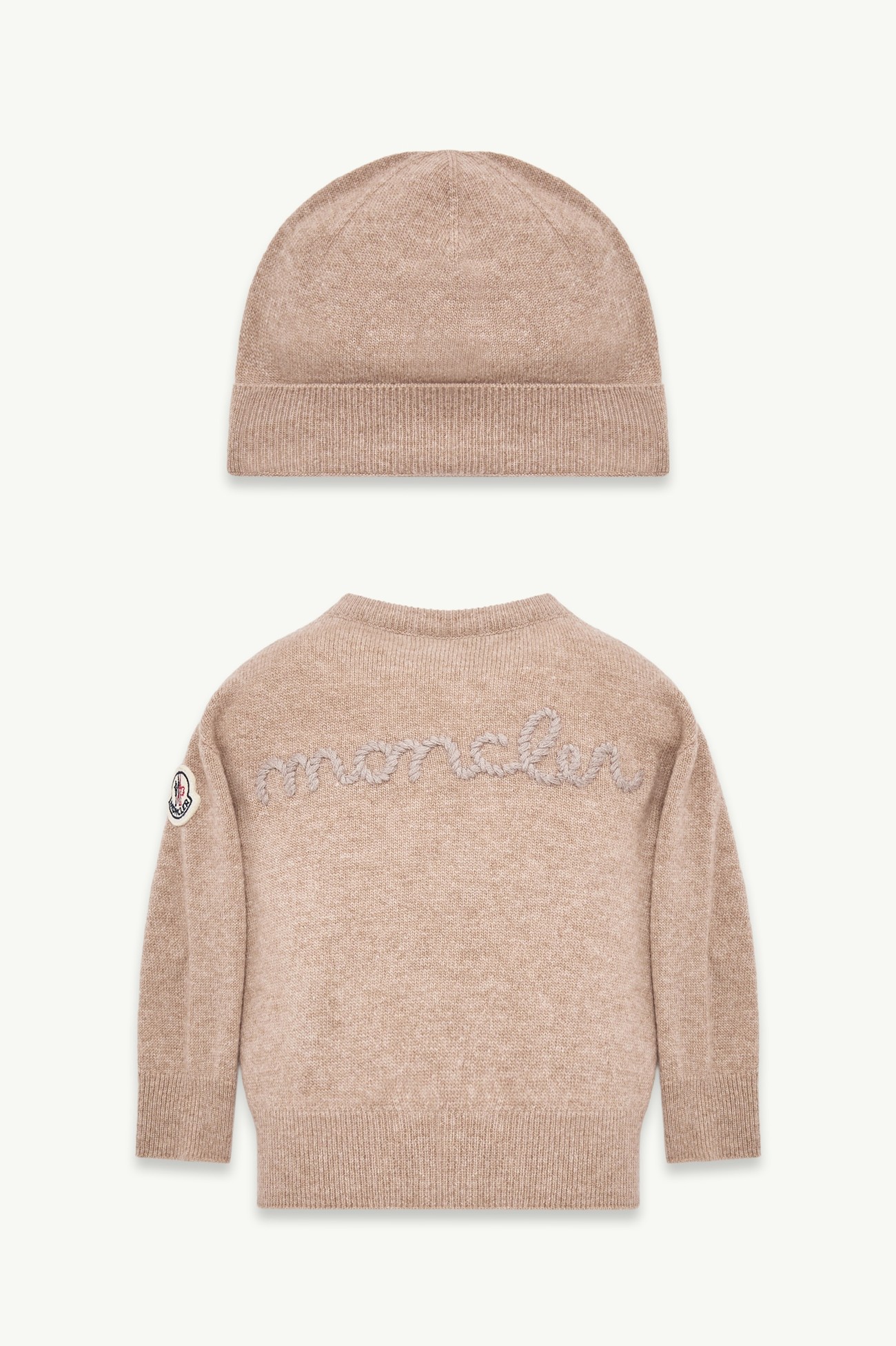 刺繡標誌羊毛套裝 中性 米色 Moncler 3