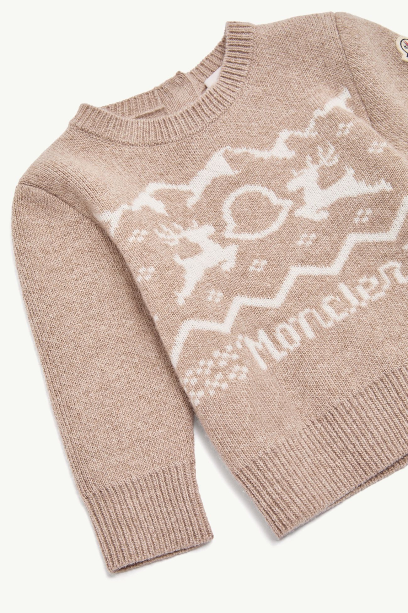 羊毛和山羊绒小鹿图案套装礼盒 中性 米色 Moncler 1