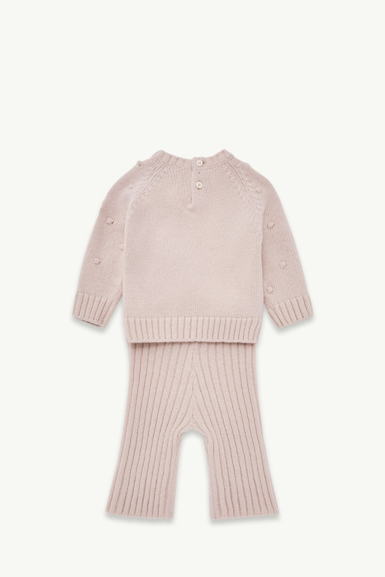 Set in misto lana e cashmere Bambina Rosa Chiaro Moncler 2