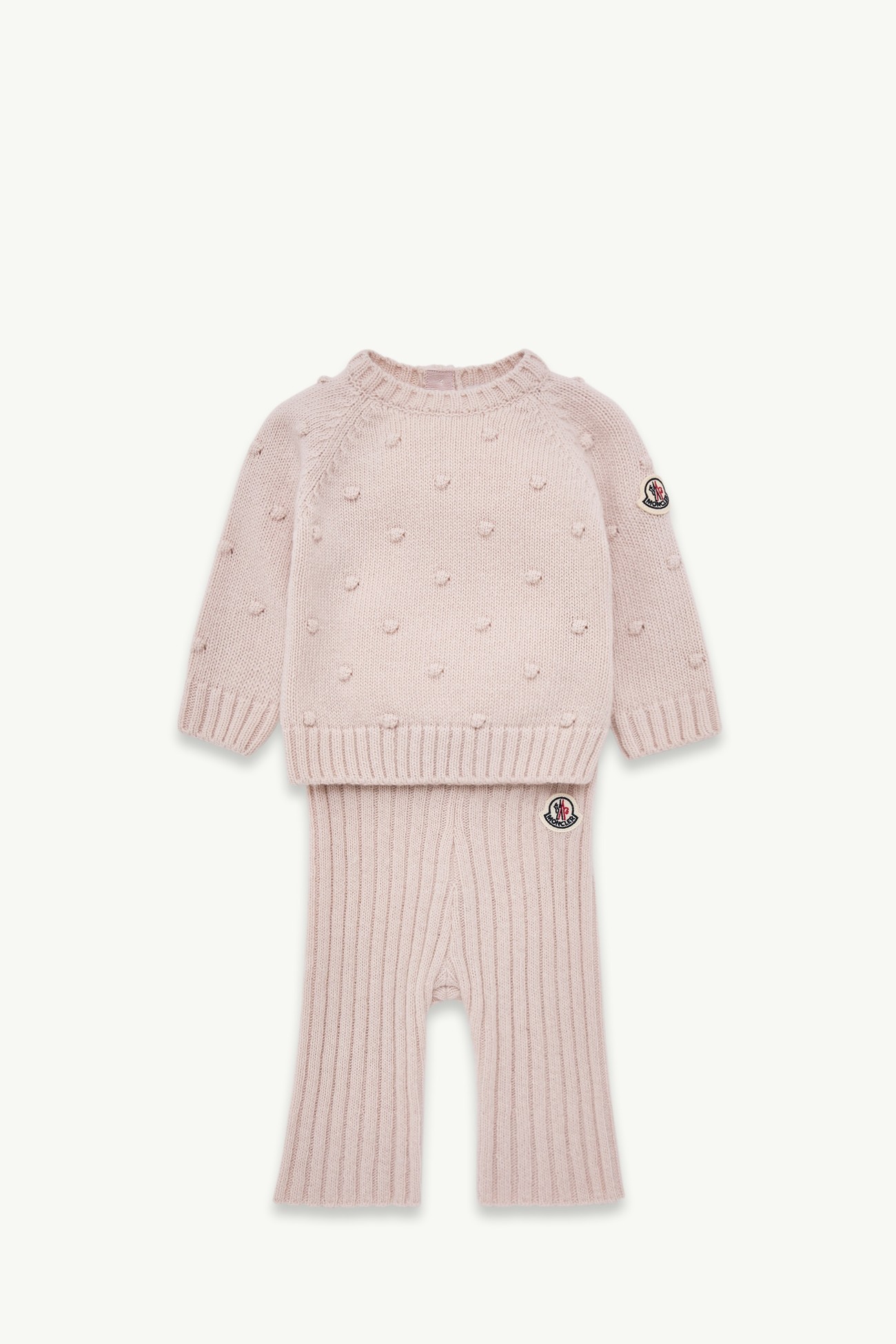 羊毛羊絨混紡套裝 女童 淺粉紅色 Moncler 0