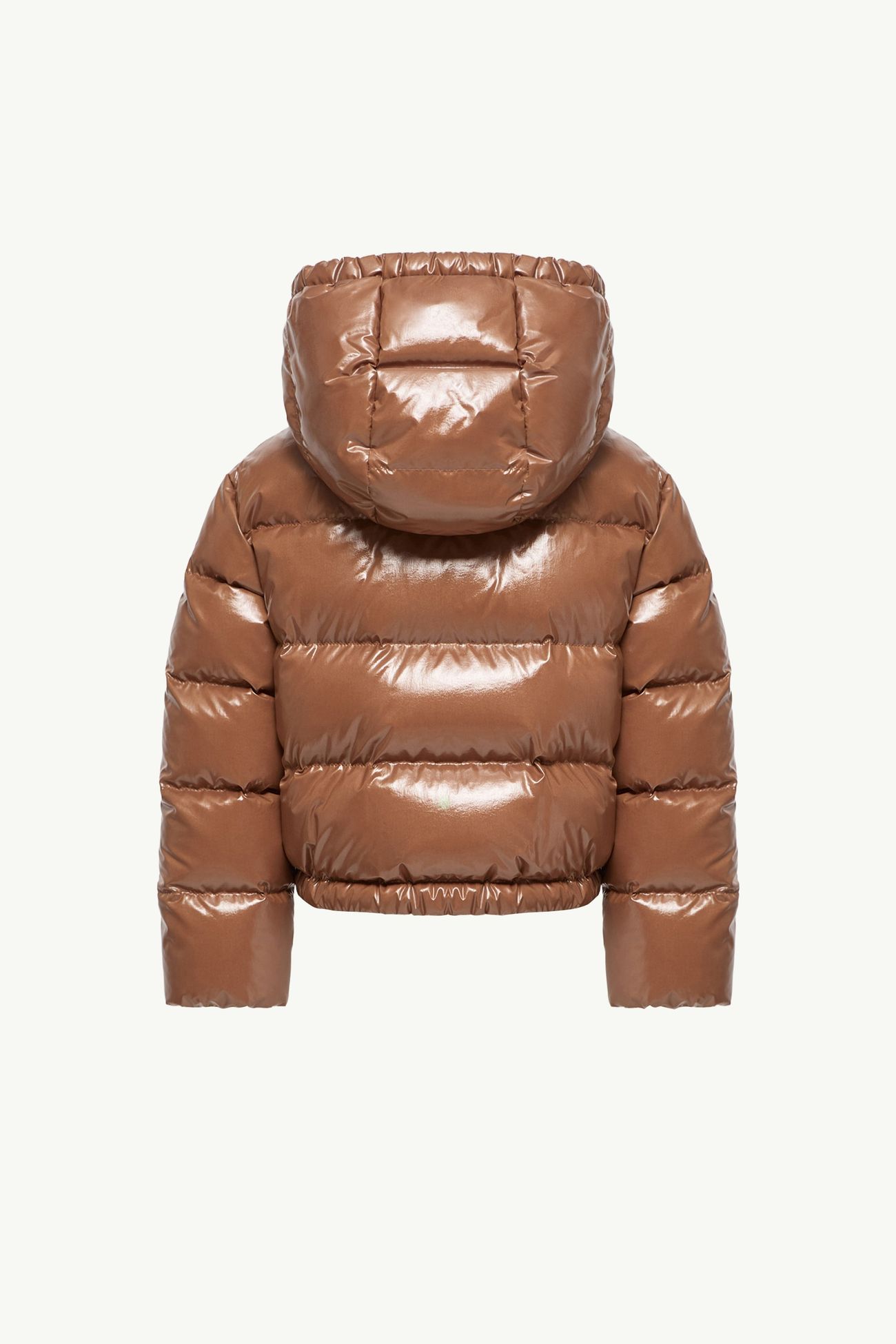 New Andro Hooded Down Jacket Girl Beige & Purple Moncler 3