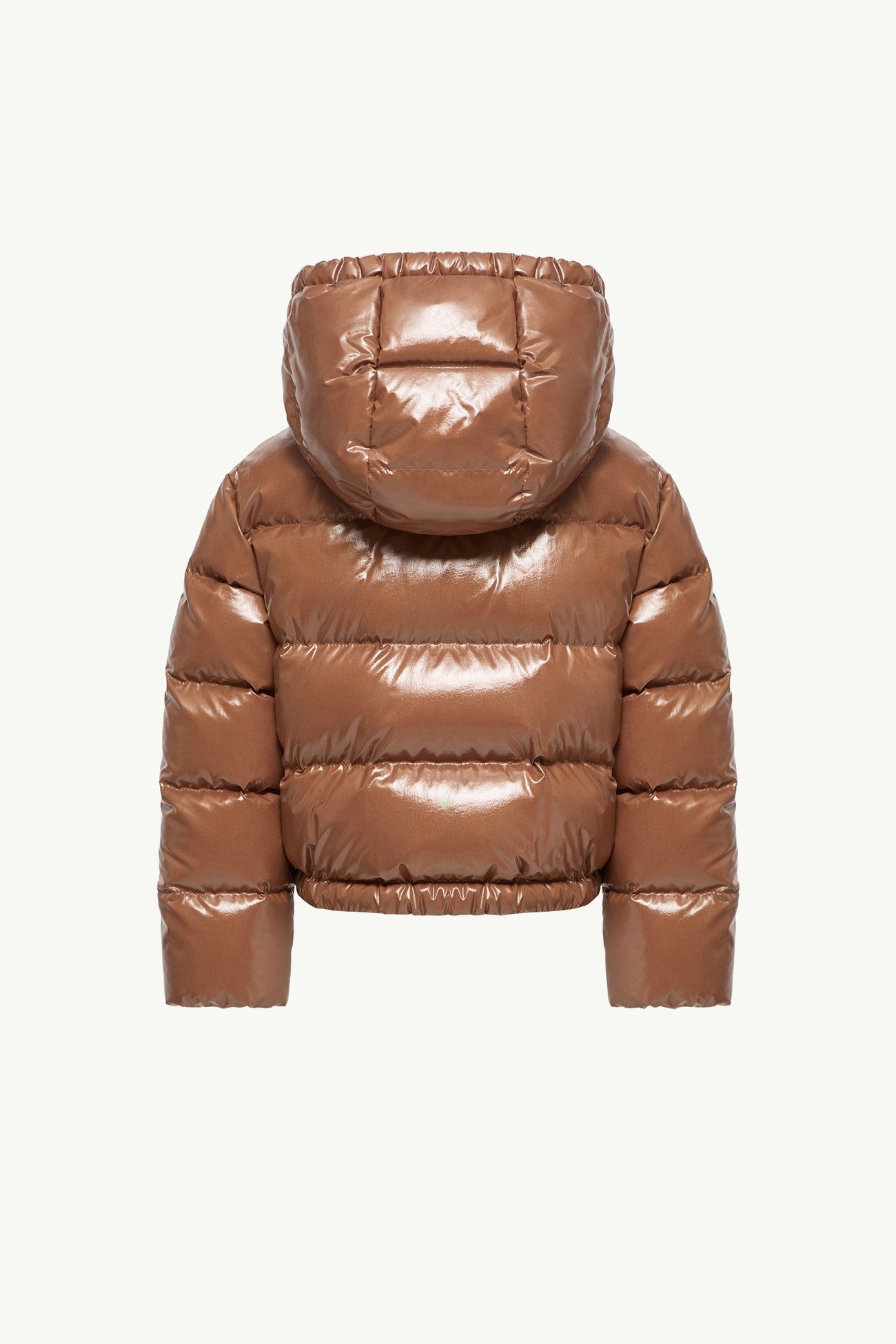 New Andro Hooded Down Jacket Girl Beige & Purple Moncler 3
