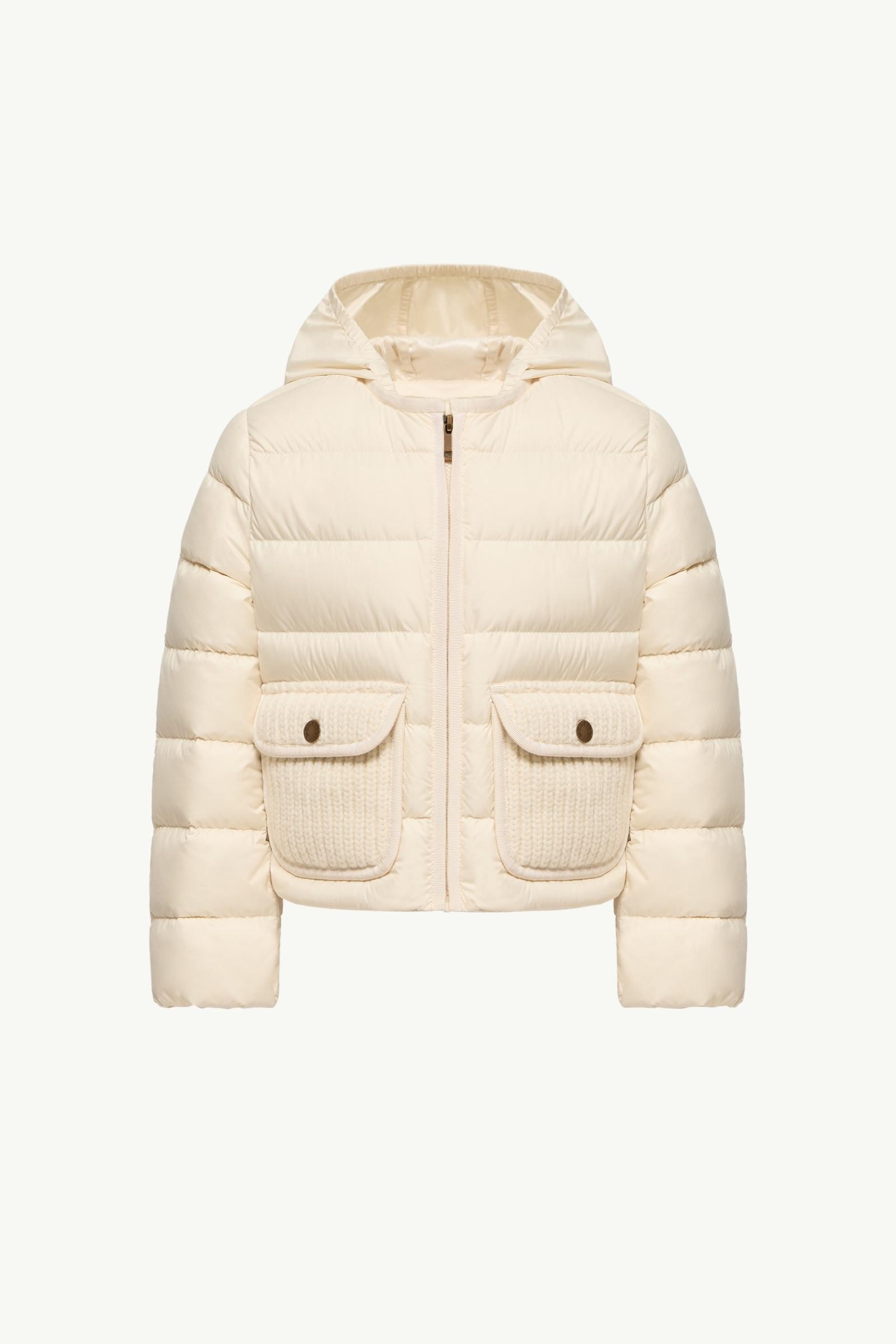 Amara Hooded Down Jacket Girl White Ivory Moncler, 1 of 0