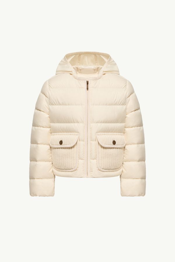 Plumífero con capucha Amara Niña Blanco Marfil Moncler 0