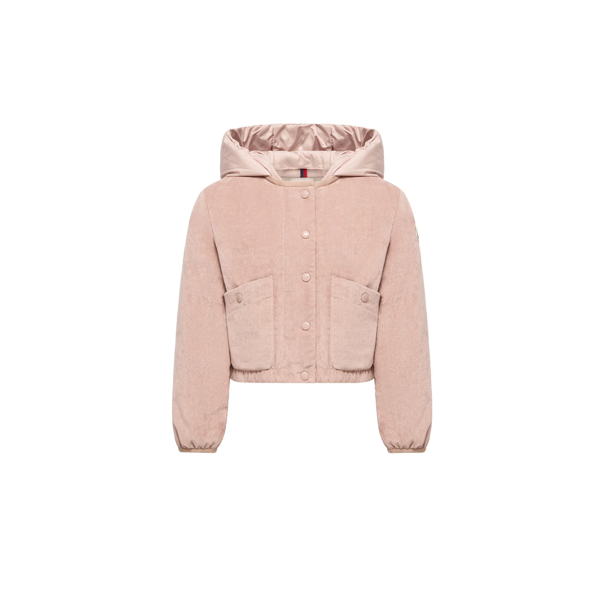 Moncler  Quinley Corduroy Down Jacket for Girls in Pink, Size: 8Y