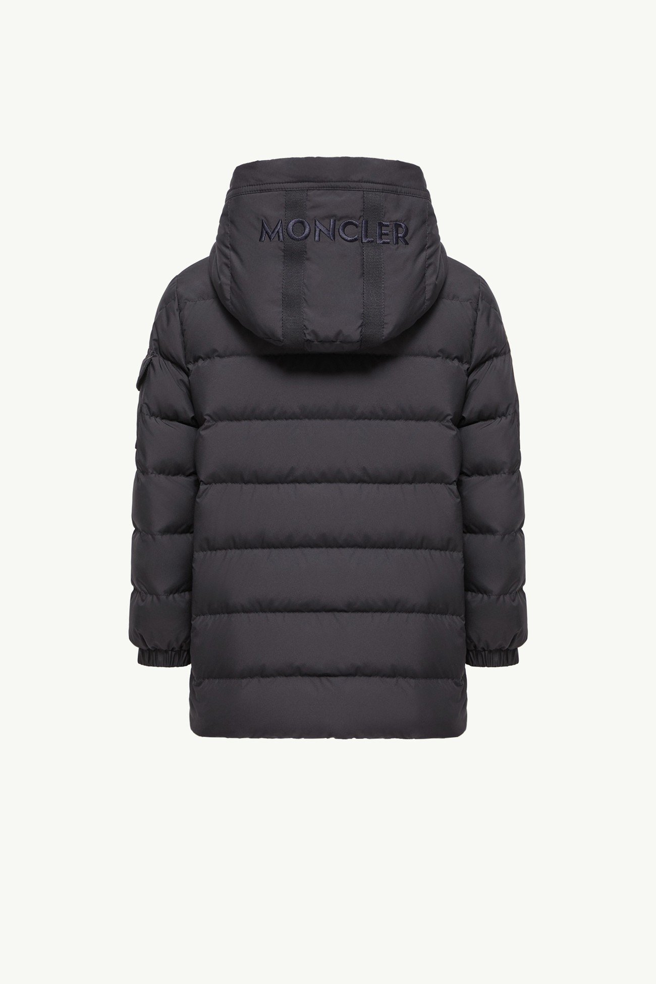 Brannock Hooded Short Parka Boy Navy Blue Moncler 3