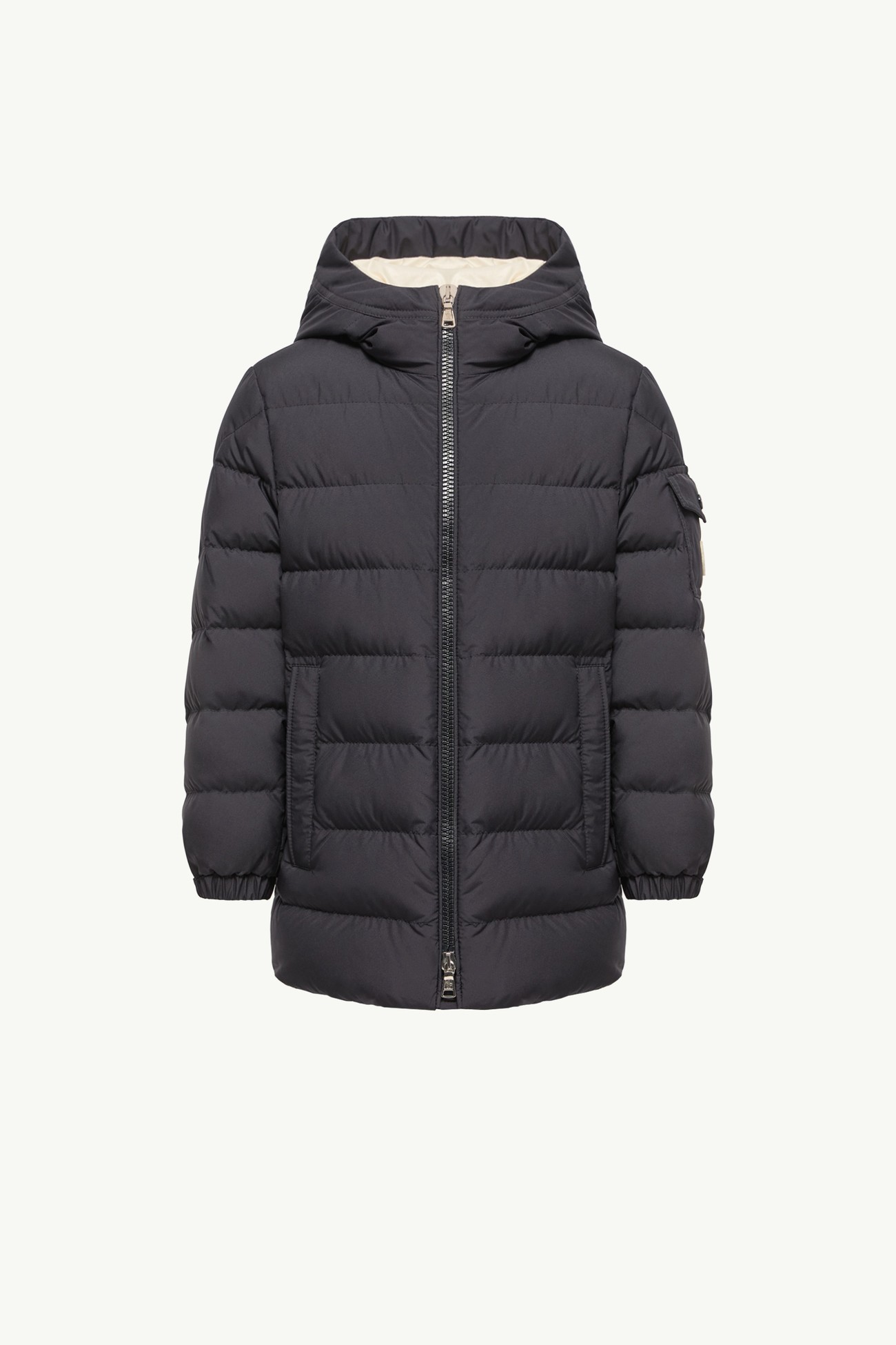 Brannock Hooded Short Parka Boy Navy Blue Moncler 0