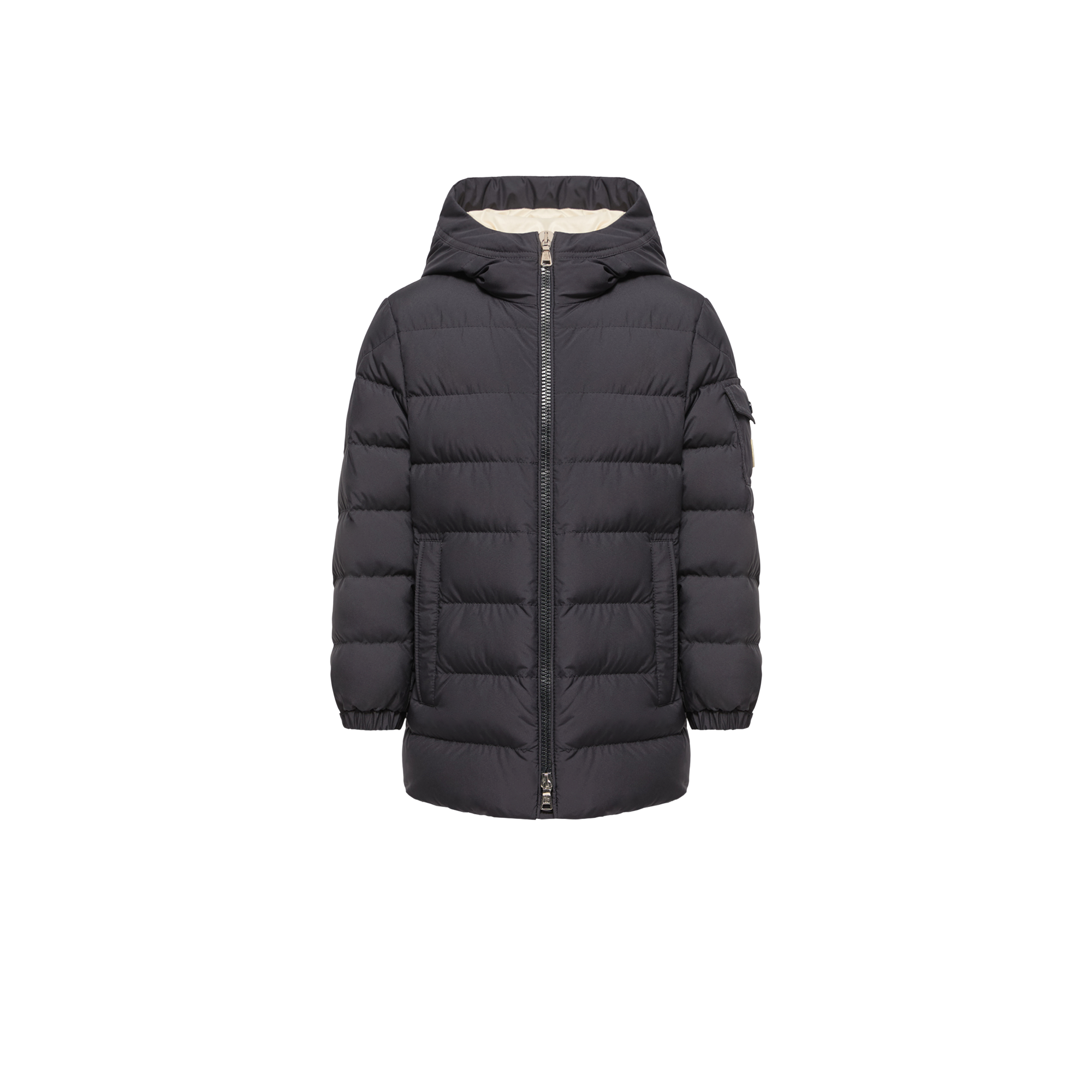 Moncler  Brannock Hooded Short Parka for Boys in Blue, Size: 14Y