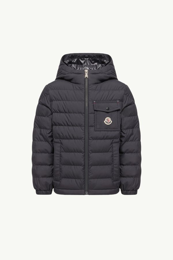 Quillon 후드 다운 재킷 키즈 남아 네이비 블루 Moncler 0