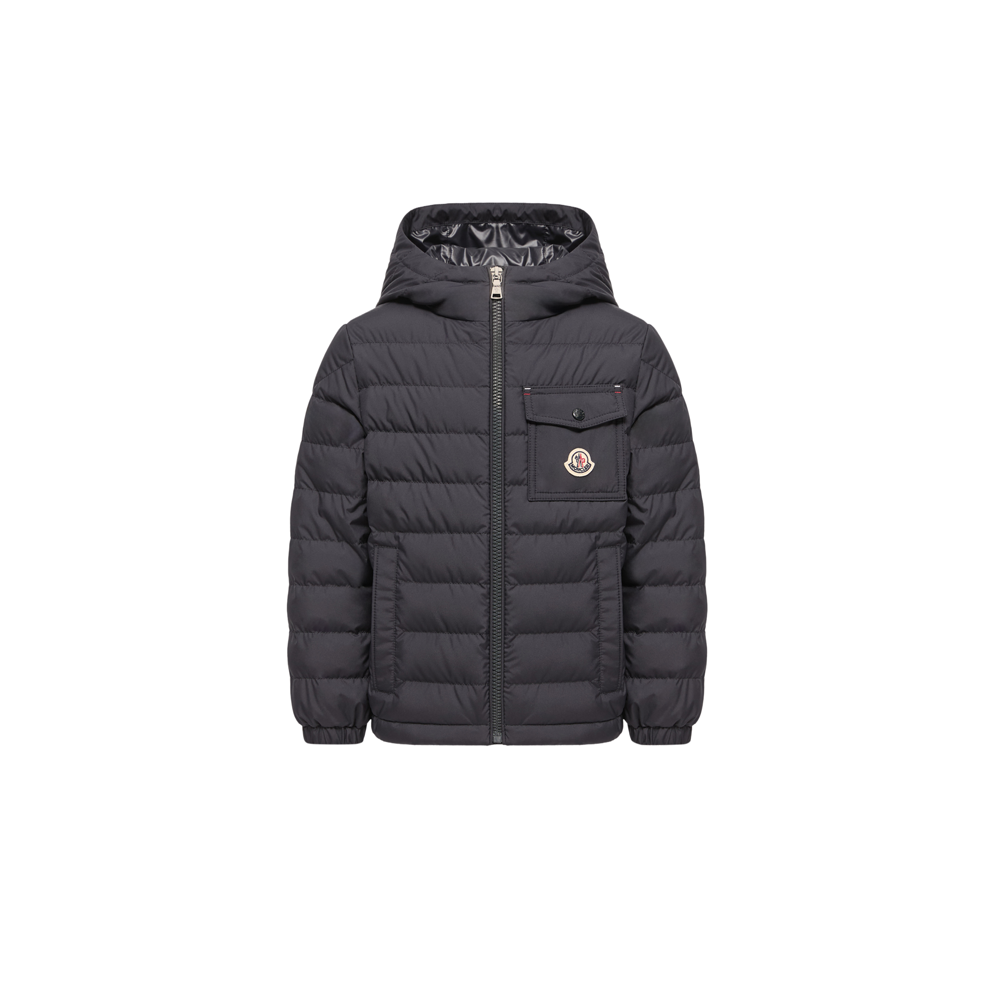 Moncler  Quillon Hooded Down Jacket for Boys in Blue, Size: 10Y