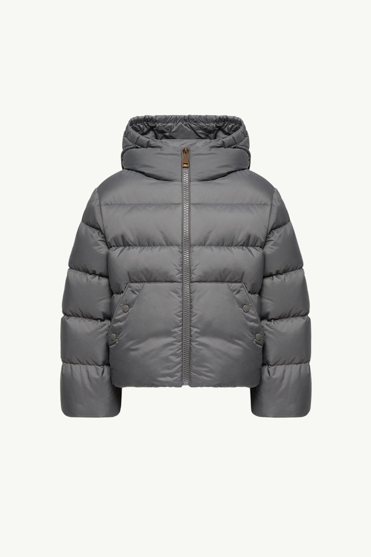 Xhante wasserabweisende kurze Daunenjacke Mädchen Dunkelgrau Moncler 0