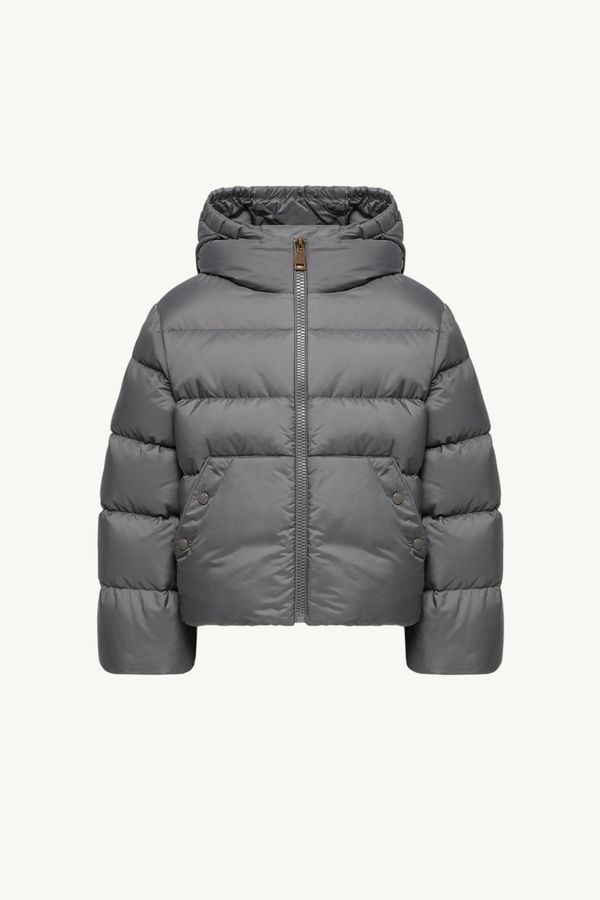 Xhante Water-Repellent Short Down Jacket Girl Dark Gray Moncler 0