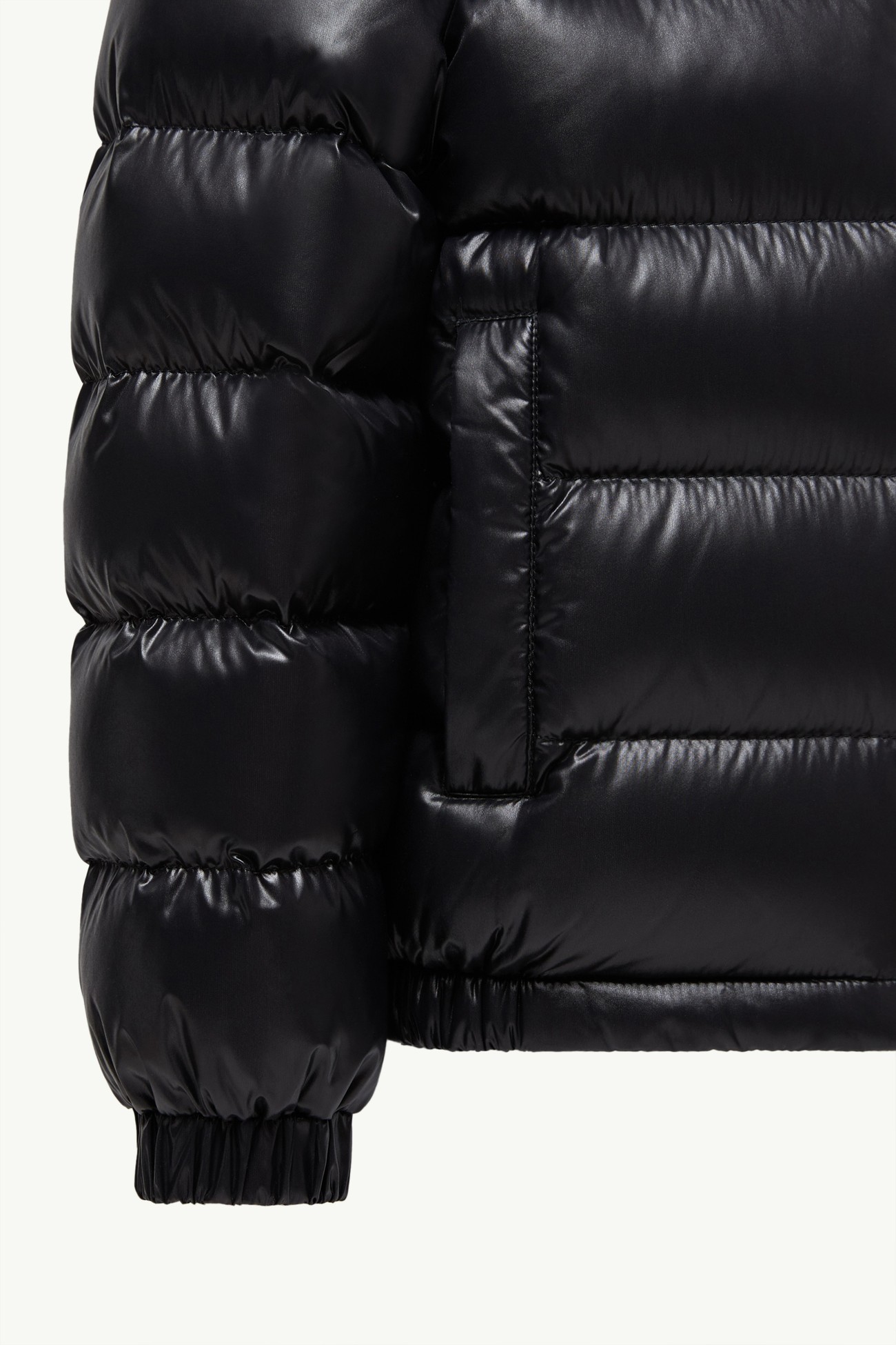 Piumino New Aubert con cappuccio Bambino Nero Moncler 3
