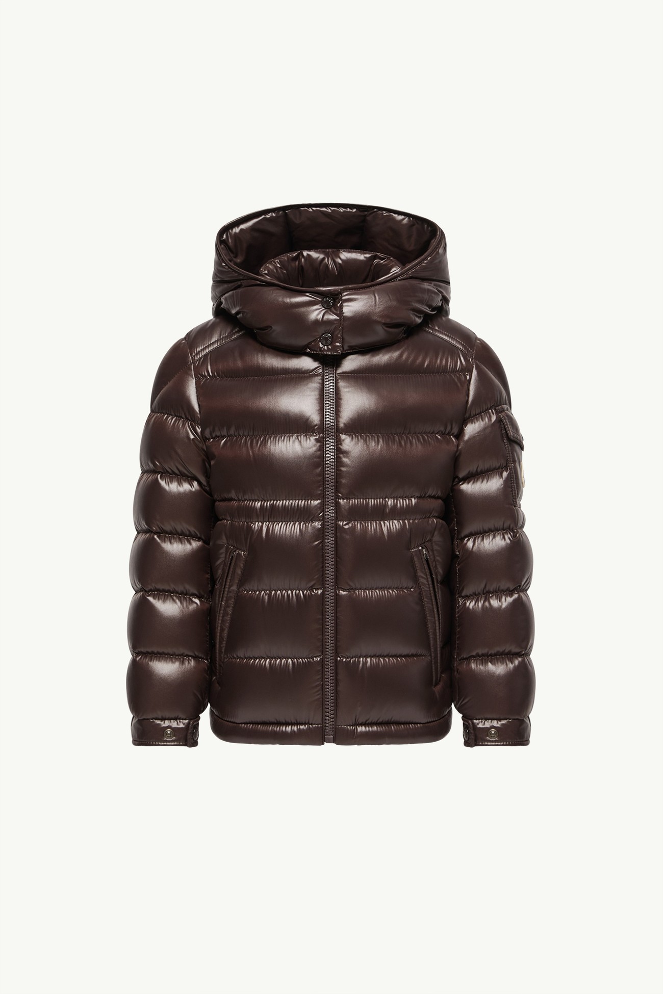 Maire Hooded Down Jacket Girl Brown Moncler 0