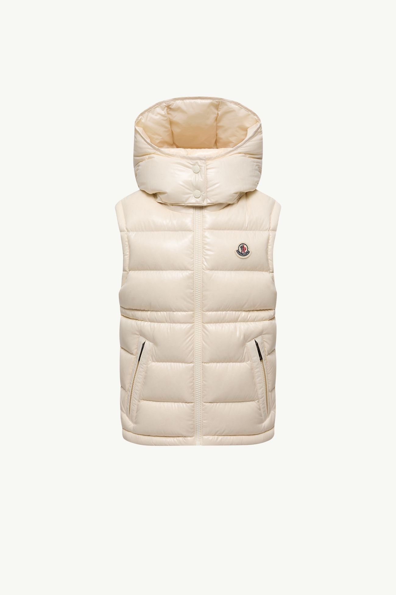 Ania 후드 다운 베스트 키즈 여아 화이트 Moncler 0