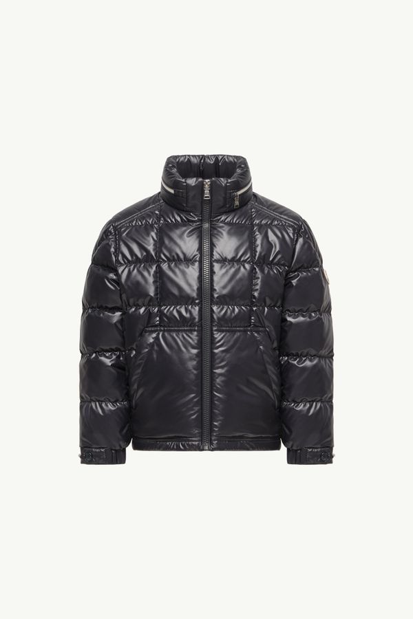 Rocco方形絎縫連帽羽絨外套 男童 深藍色 Moncler 0