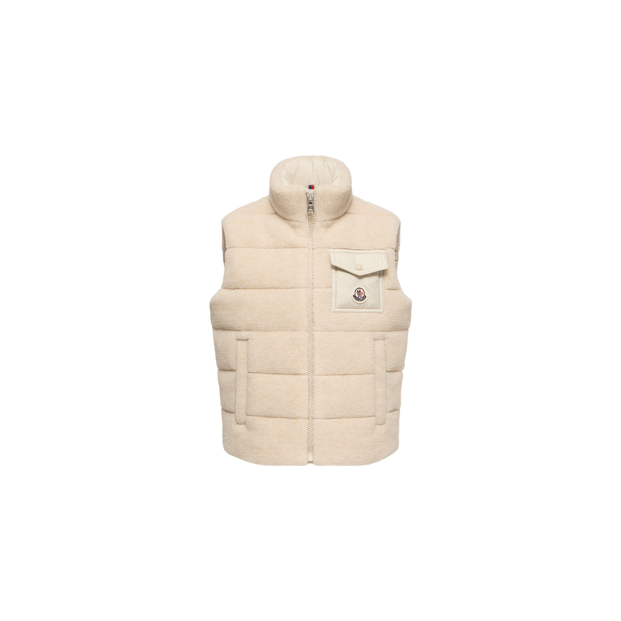 Moncler  Merek Teddy Down Gilet for Boys in Beige, Size: 14Y