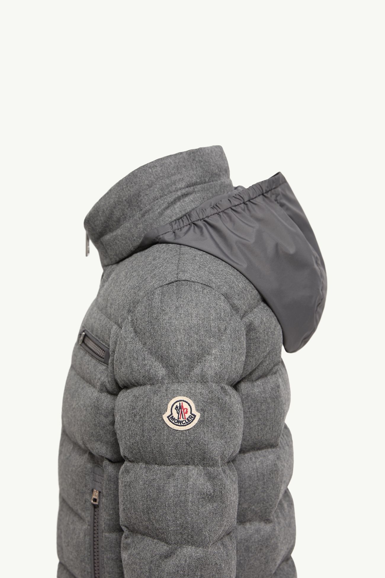 Quade Wool Short Down Jacket Boy Dark Gray Moncler 2