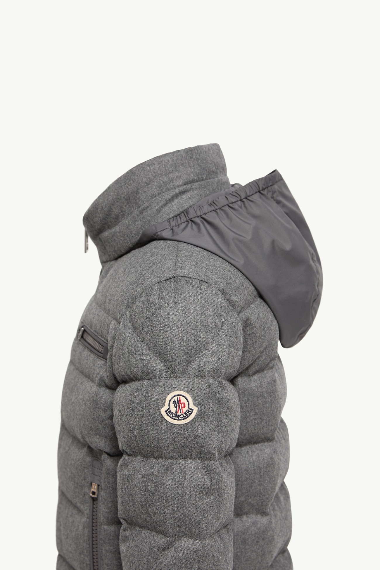 Quade Wool Short Down Jacket Boy Dark Gray Moncler 2