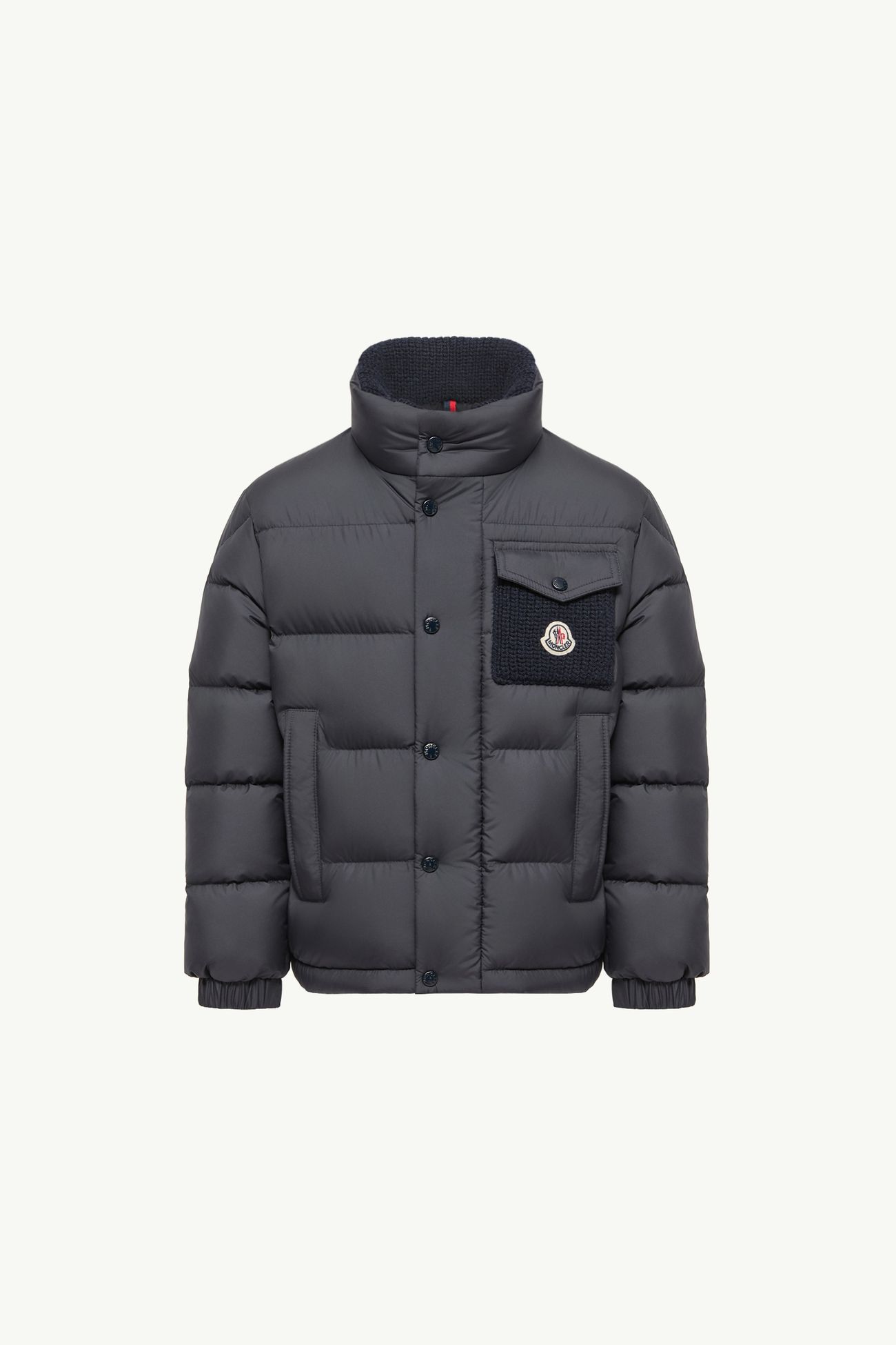 Jarek Water-Repellent Short Down Jacket Boy Dark Blue Moncler 0