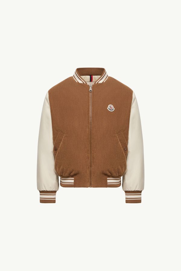 Gumond Corduroy Bomber Jacket Boy Beige & White Moncler 0