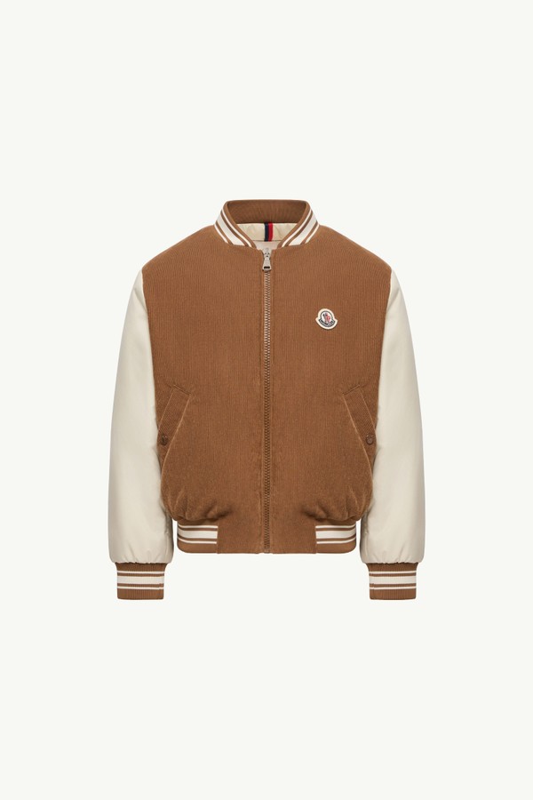Gumond燈芯絨飛行員外套 男童 米色和白色 Moncler 0
