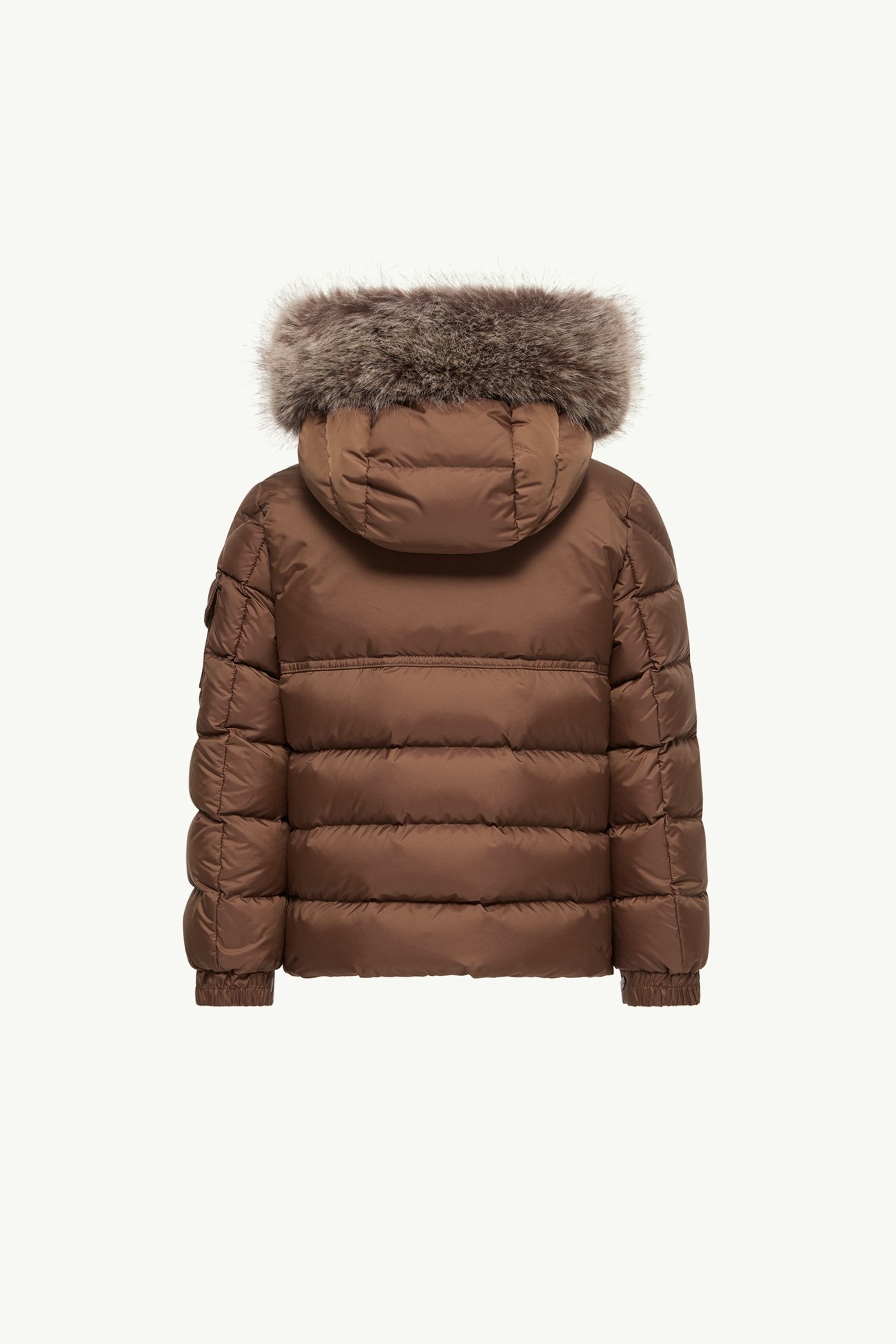 Piumino New Byronf con cappuccio e orlo in materiali sintetici Bambino Marrone Chiaro Moncler 3