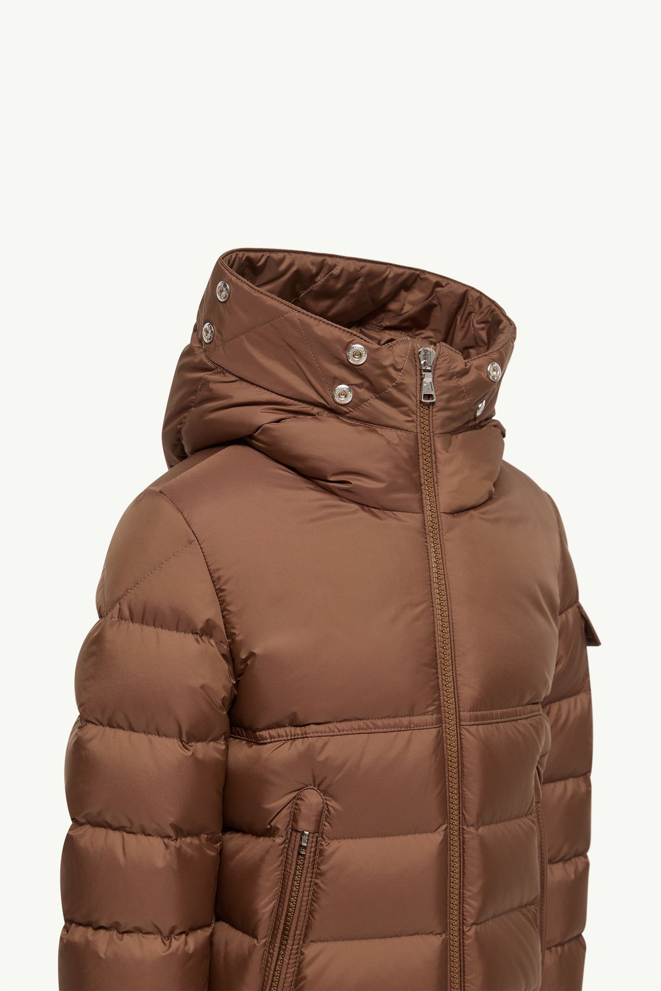 New Byronf合成物料飾邊連帽羽絨外套 男童 淺啡色 Moncler 4