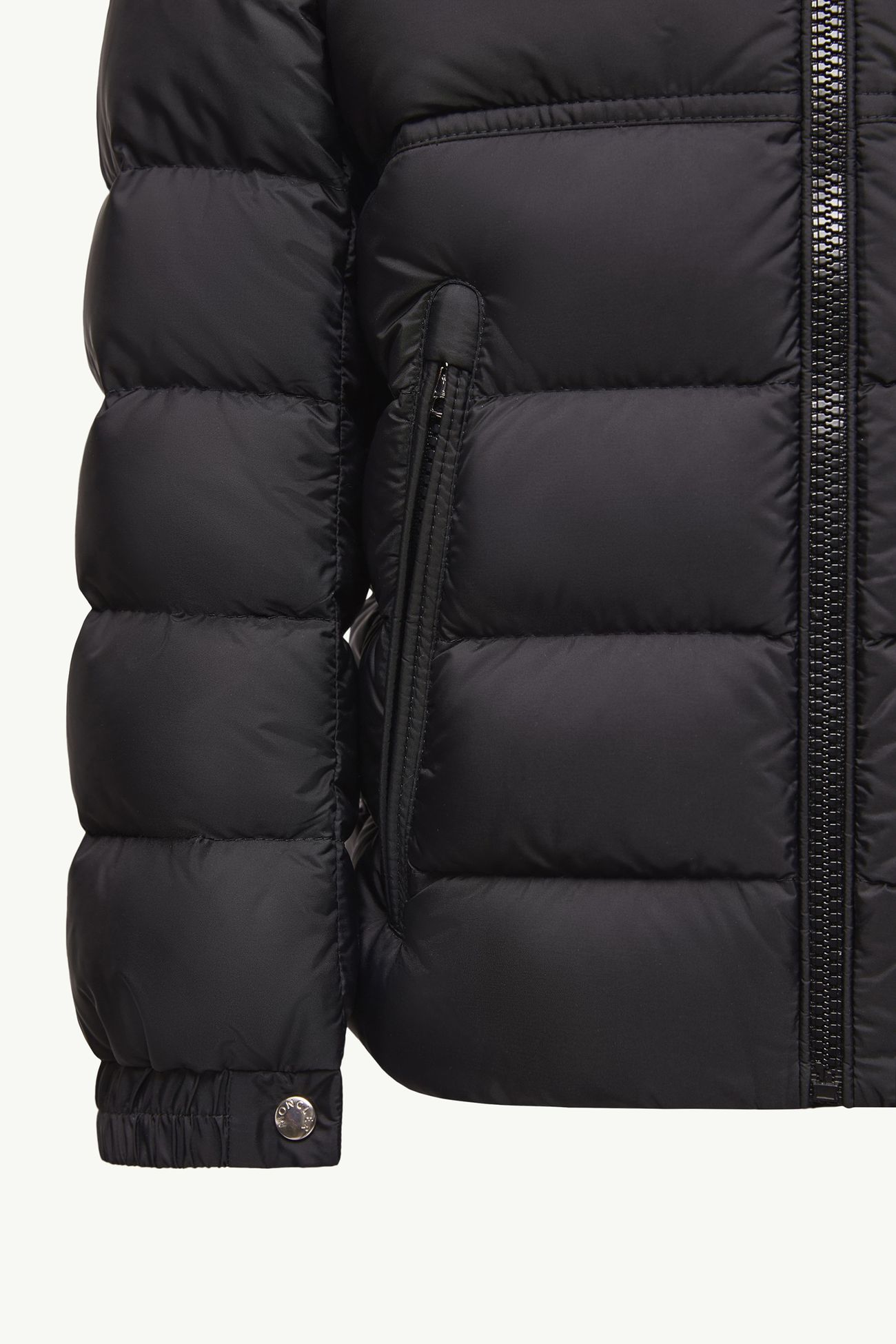 New Byronf男童连帽合成材料饰边羽绒夹克外套 男童 黑色 Moncler 4