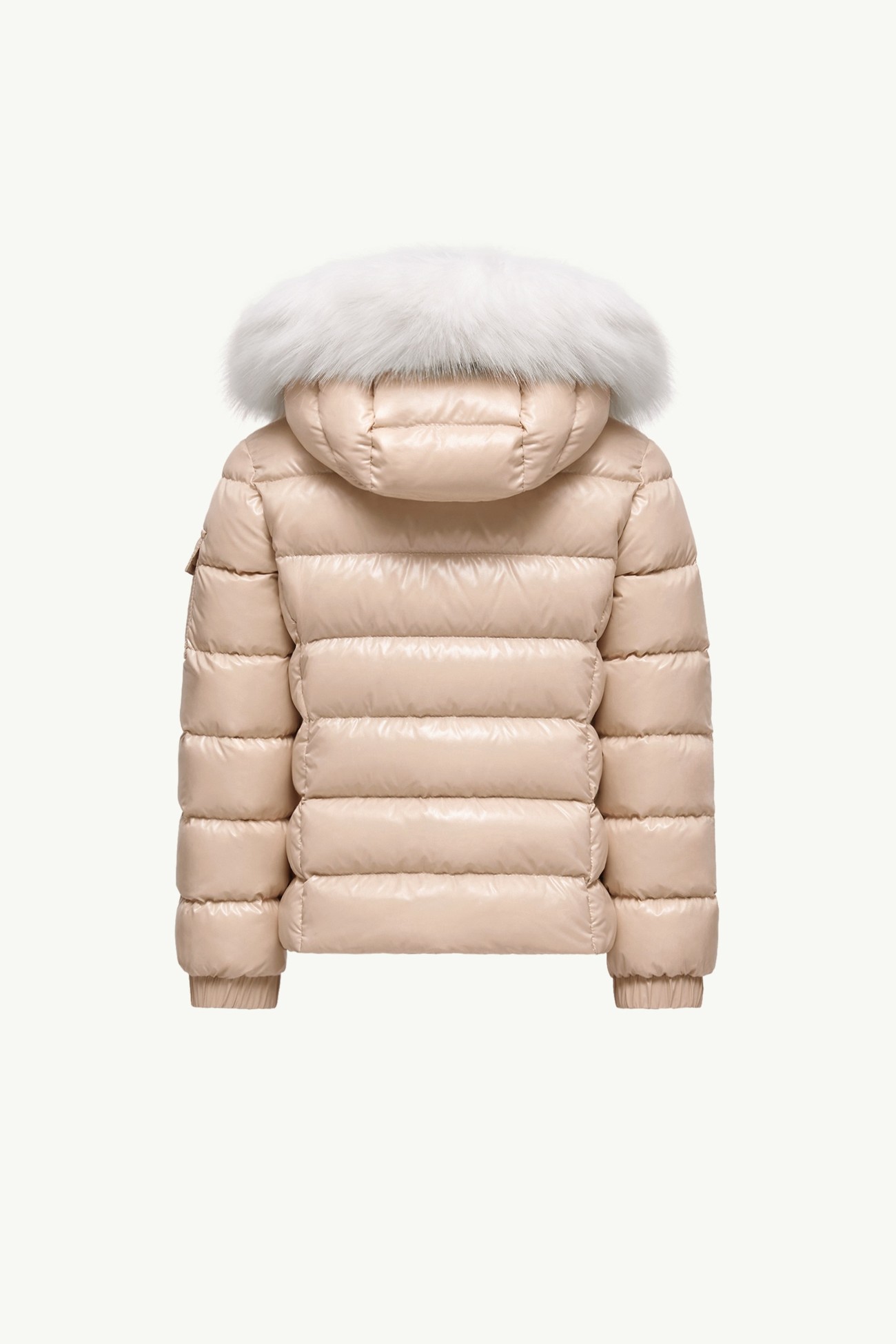Badyf合成物料飾邊連帽羽絨外套 女童 淺米色 Moncler 2
