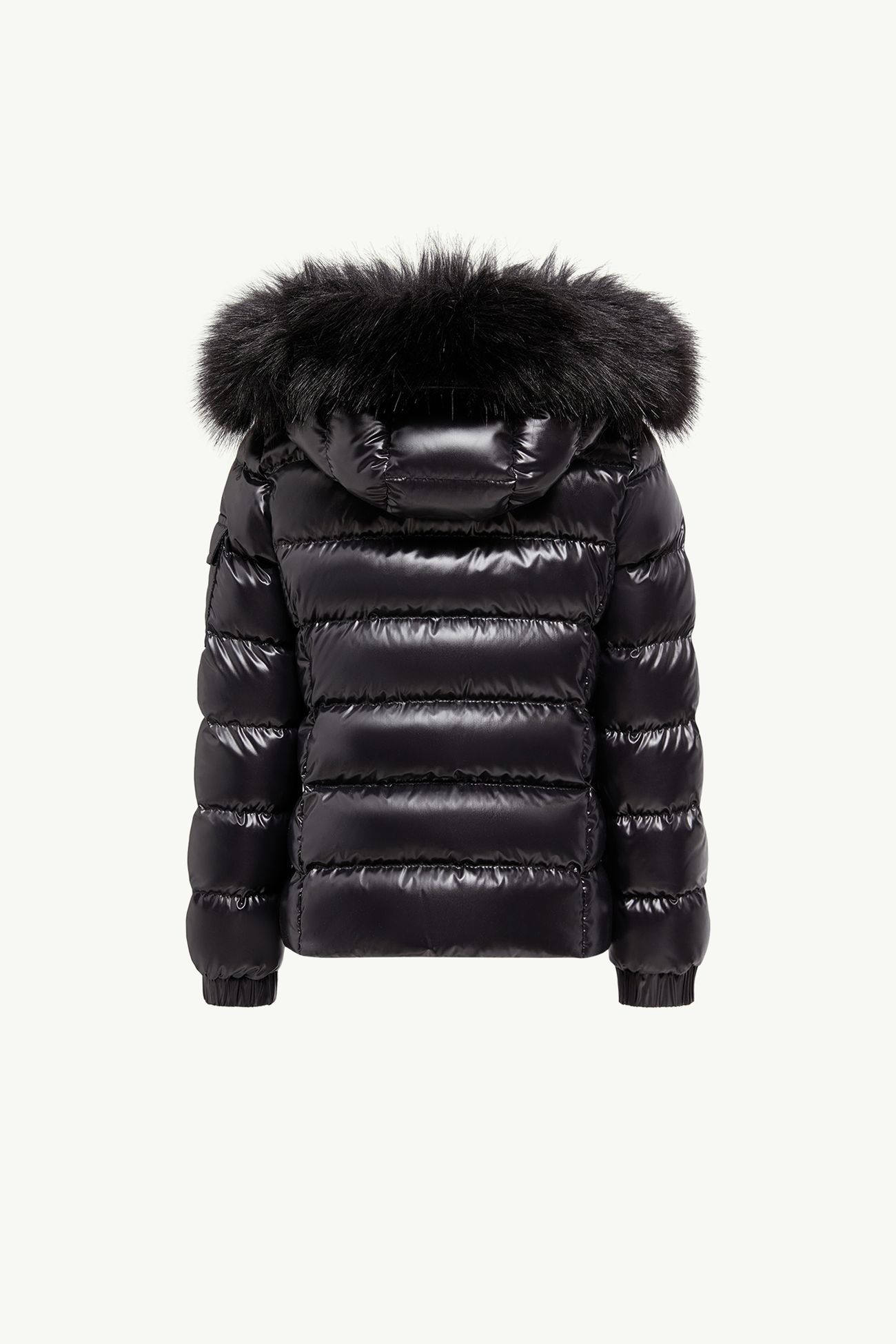Badyf合成物料飾邊連帽羽絨外套 女童 黑色 Moncler 2