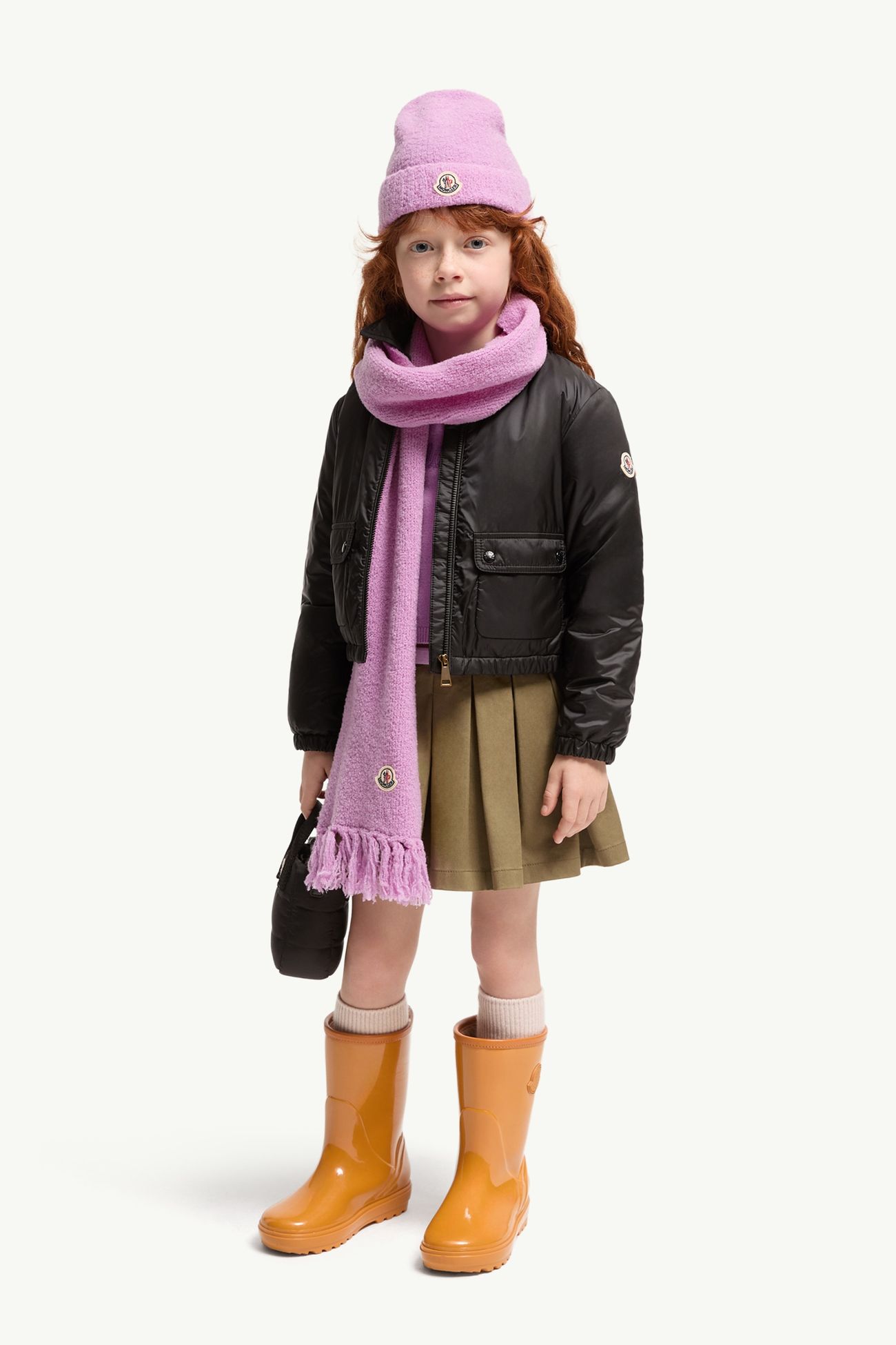 Lanset女童羽绒衬衫式夹克外套 女童 黑色 Moncler 1