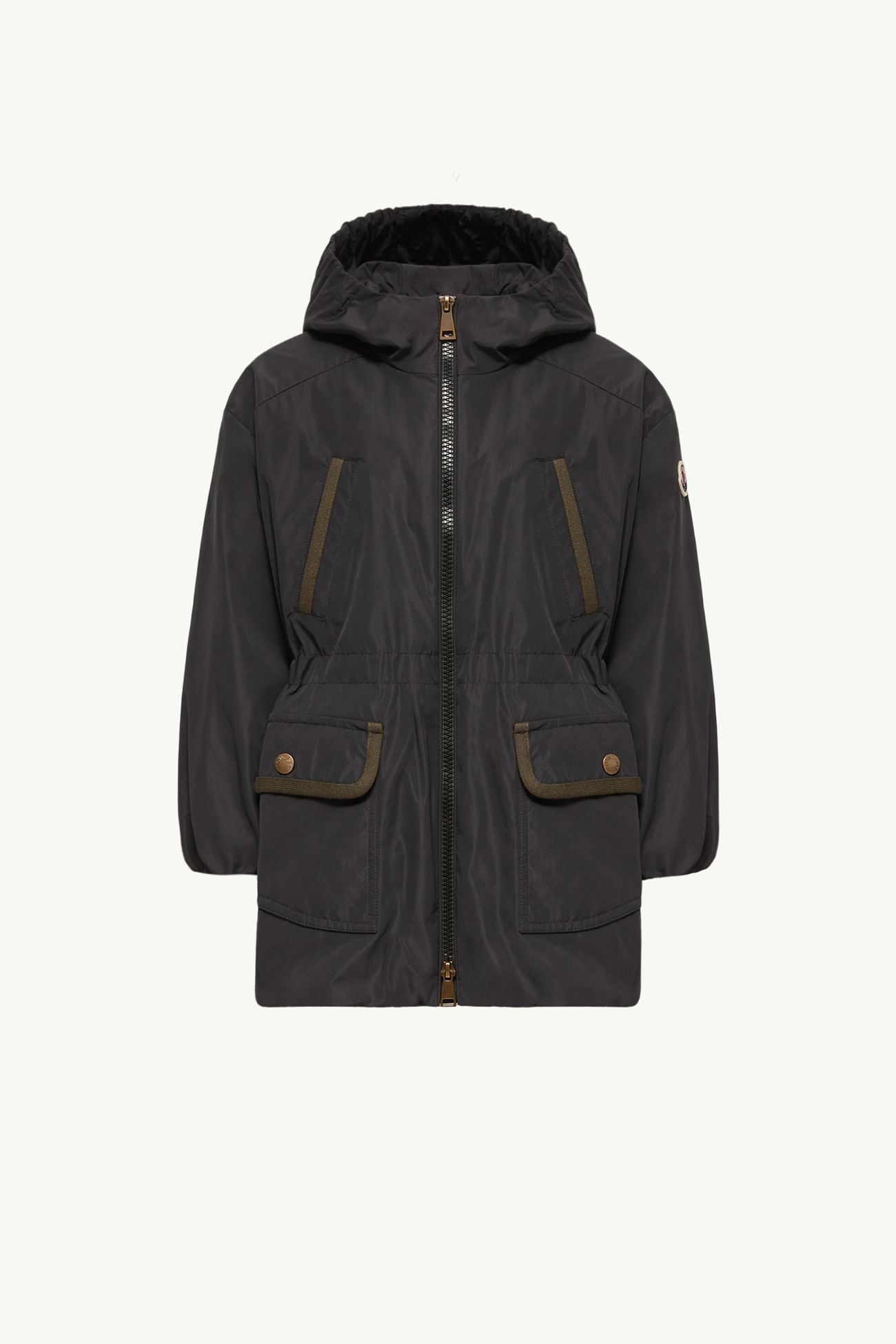 Thalia Hooded Short Parka Girl Black Moncler 0