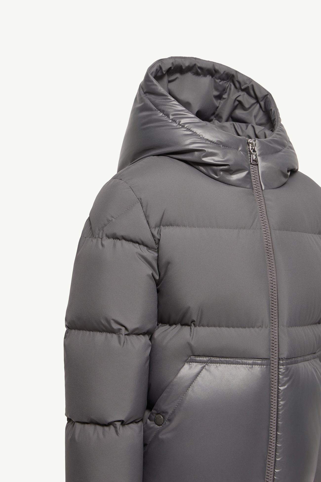 Barin 후드 다운 재킷 키즈 남아 다크 그레이 Moncler 3